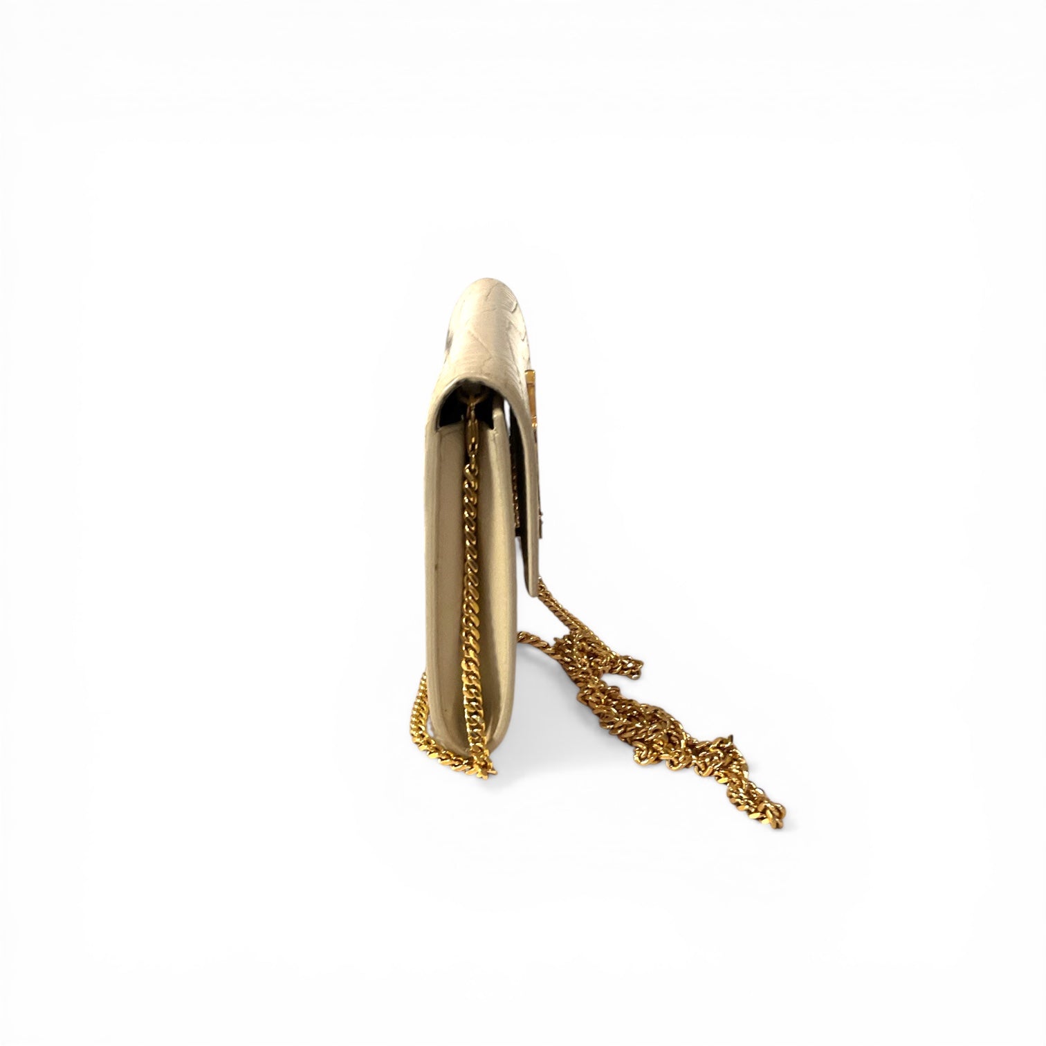 Saint Laurent (YSL ) Flap Bag  With Chain, Cream