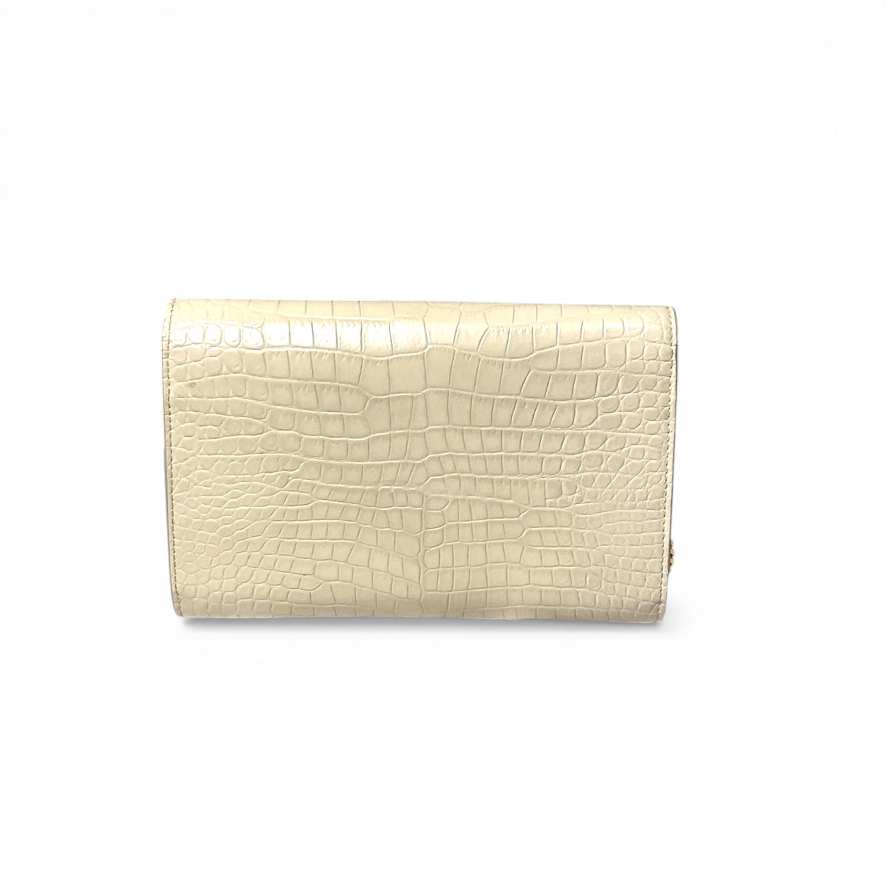 Saint Laurent (YSL ) Flap Bag  With Chain, Cream