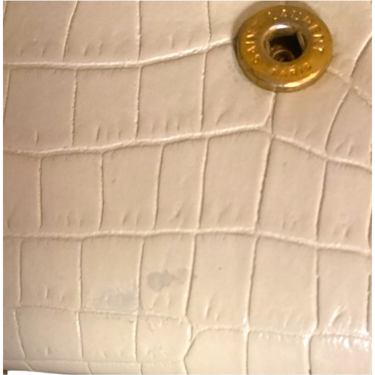 Saint Laurent (YSL ) Flap Bag  With Chain, Cream