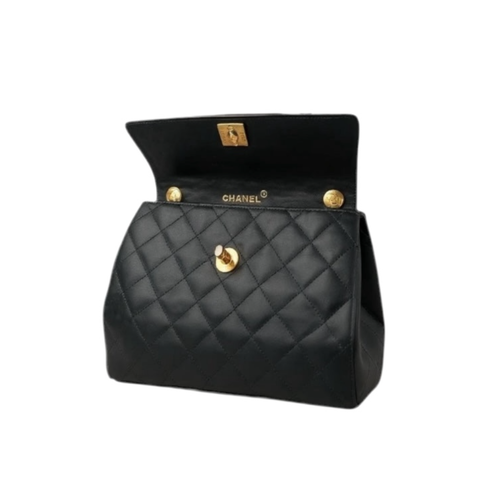 Bolso mini con solapa de satén vintage de Chanel