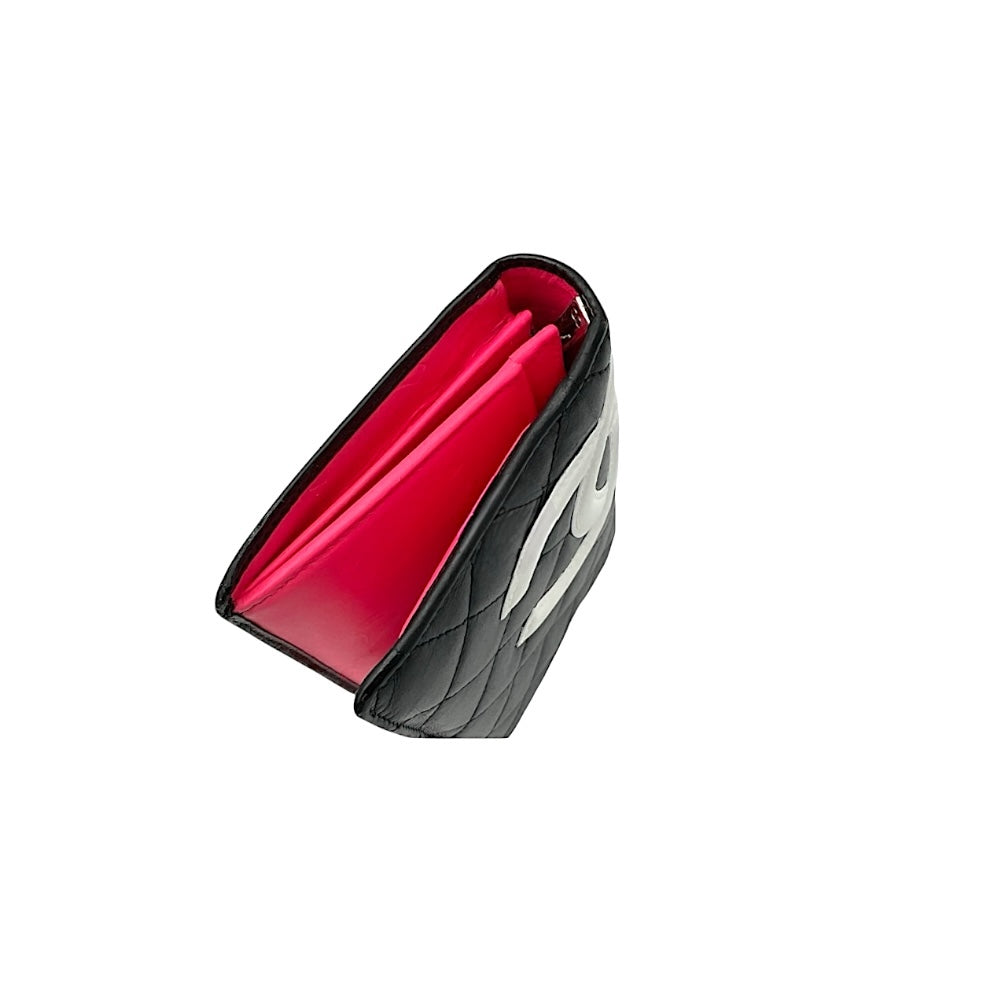 Chanel Cambon Yen Geldbörse, Schwarz
