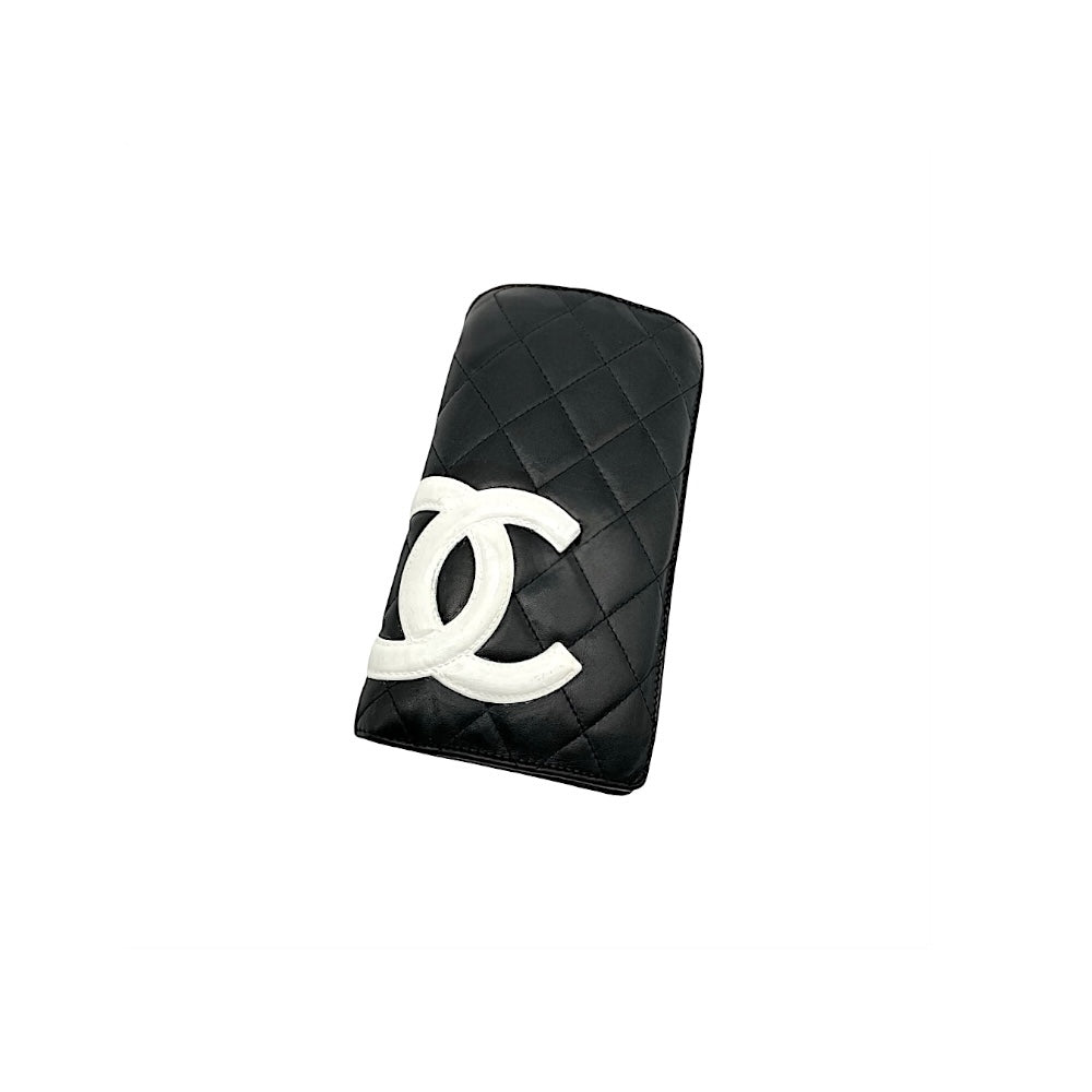 Chanel Cambon Yen Geldbörse, Schwarz