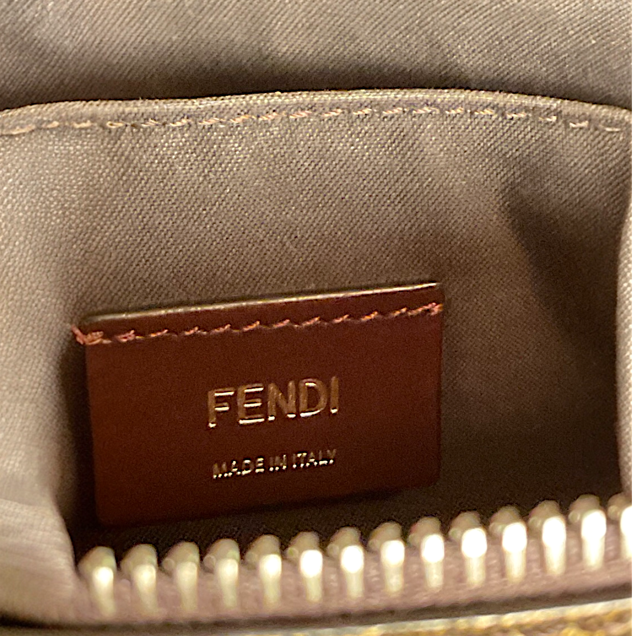 Fendi Zucca Diagonal Flat Slim Clutch Bag, Unisex