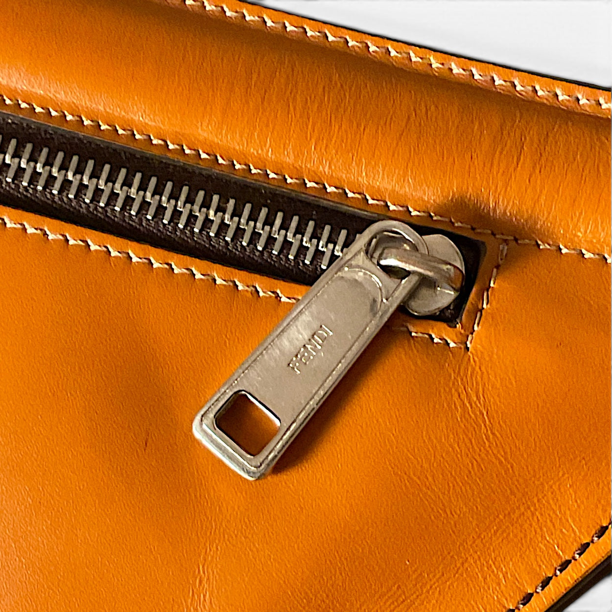 Fendi Zucca Diagonal Flat Slim Clutch Bag, Unisex
