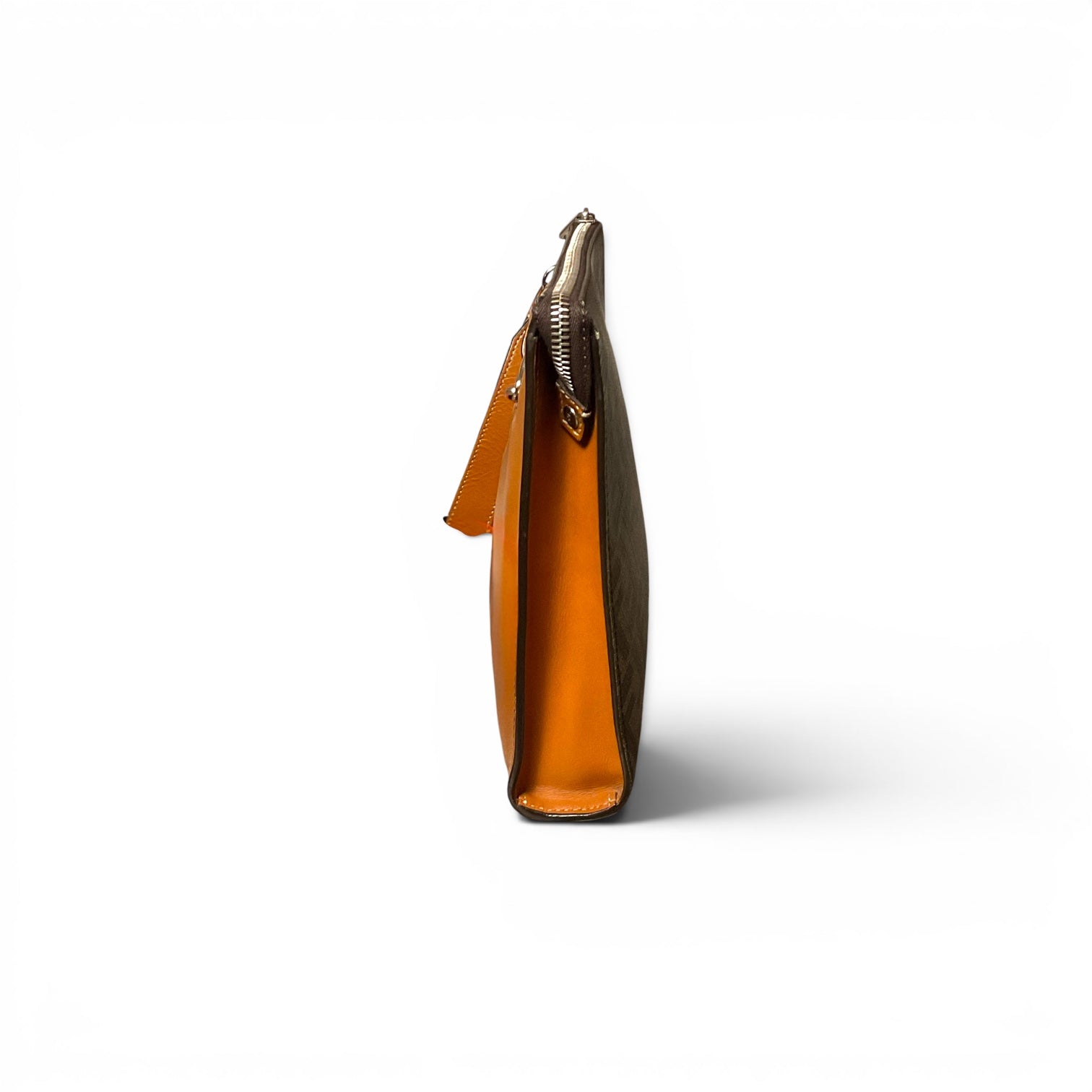 Fendi Zucca Diagonal Flat Slim Clutch Bag, Unisex
