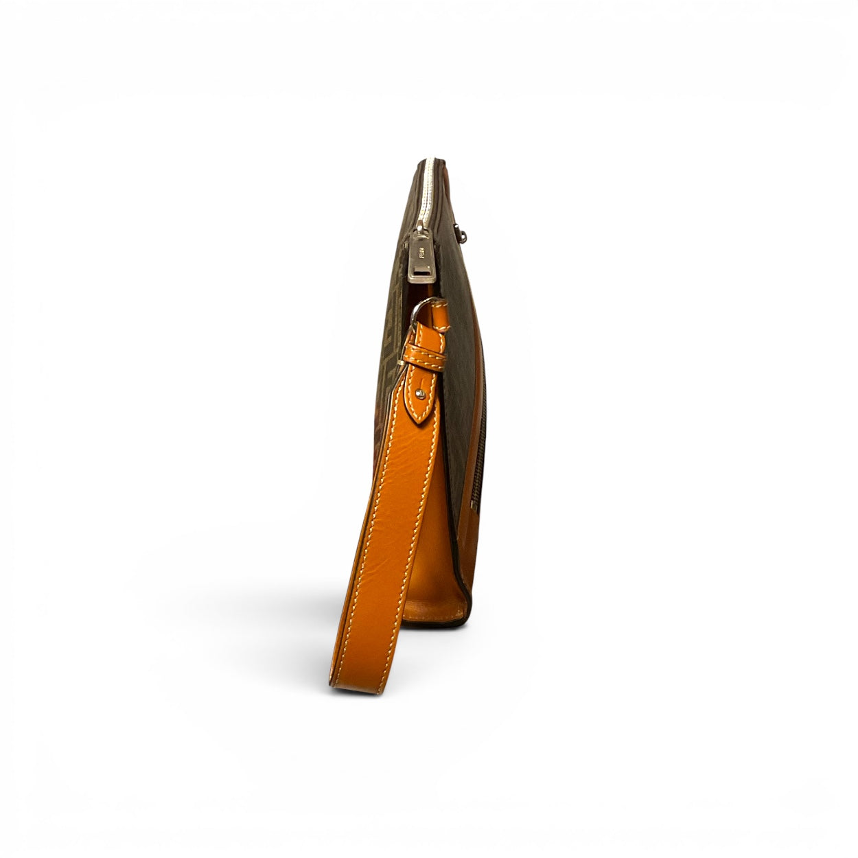 Fendi Zucca Diagonal Flat Slim Clutch Bag, Unisex