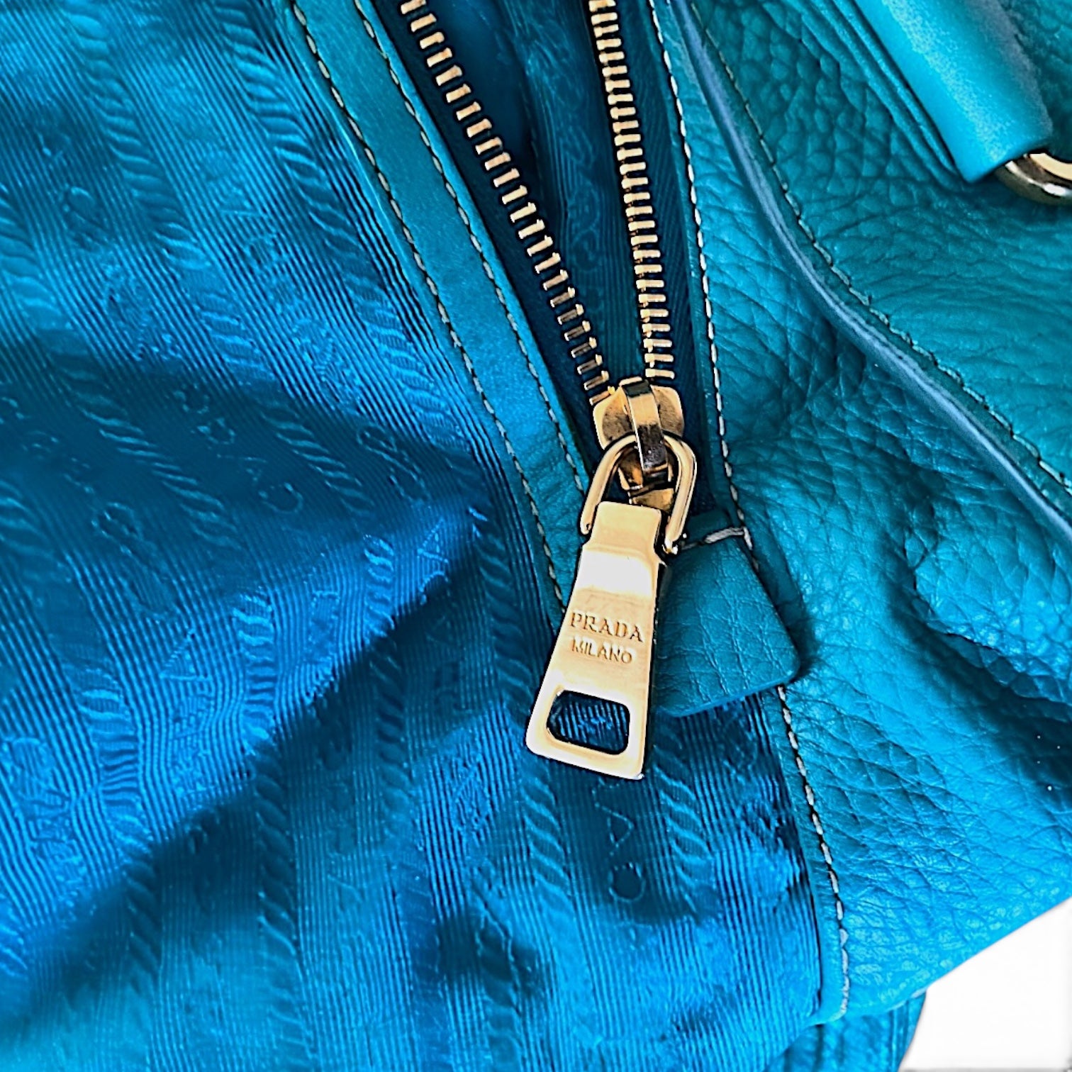 Prada Vitello Daino Large Shopper Tote