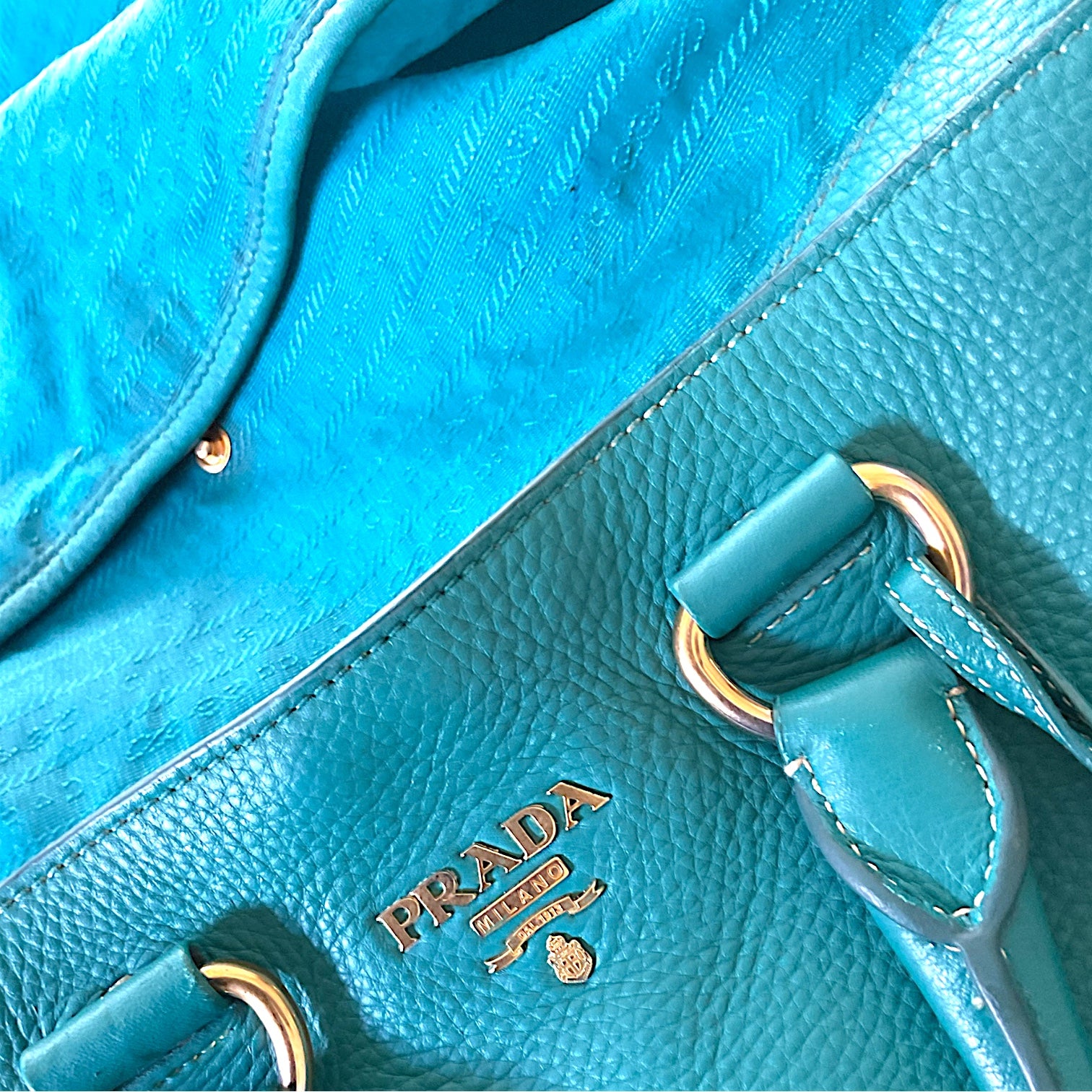Prada Vitello Daino Large Shopper Tote