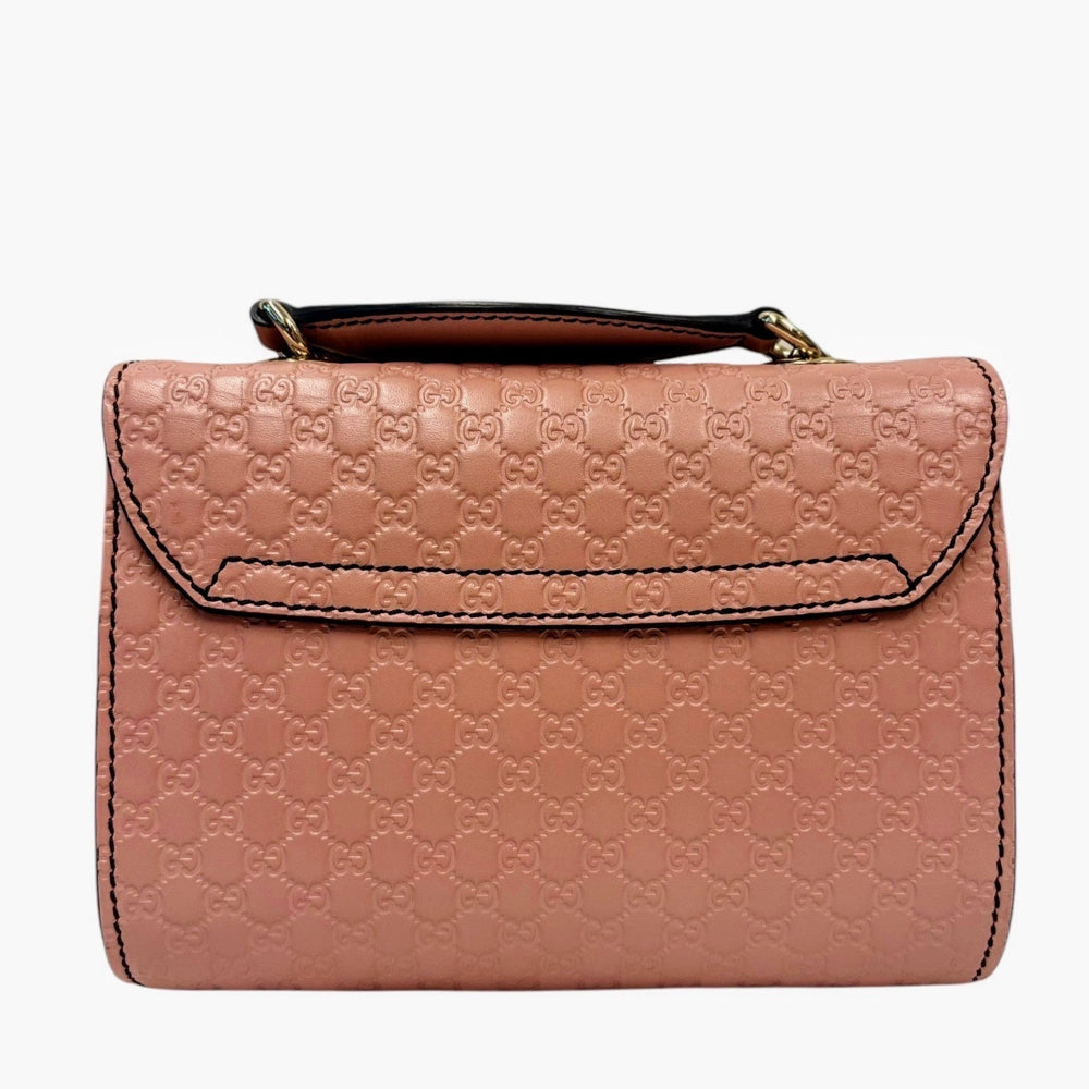 Bolso bandolera Guccissima "Emily", rosa suave