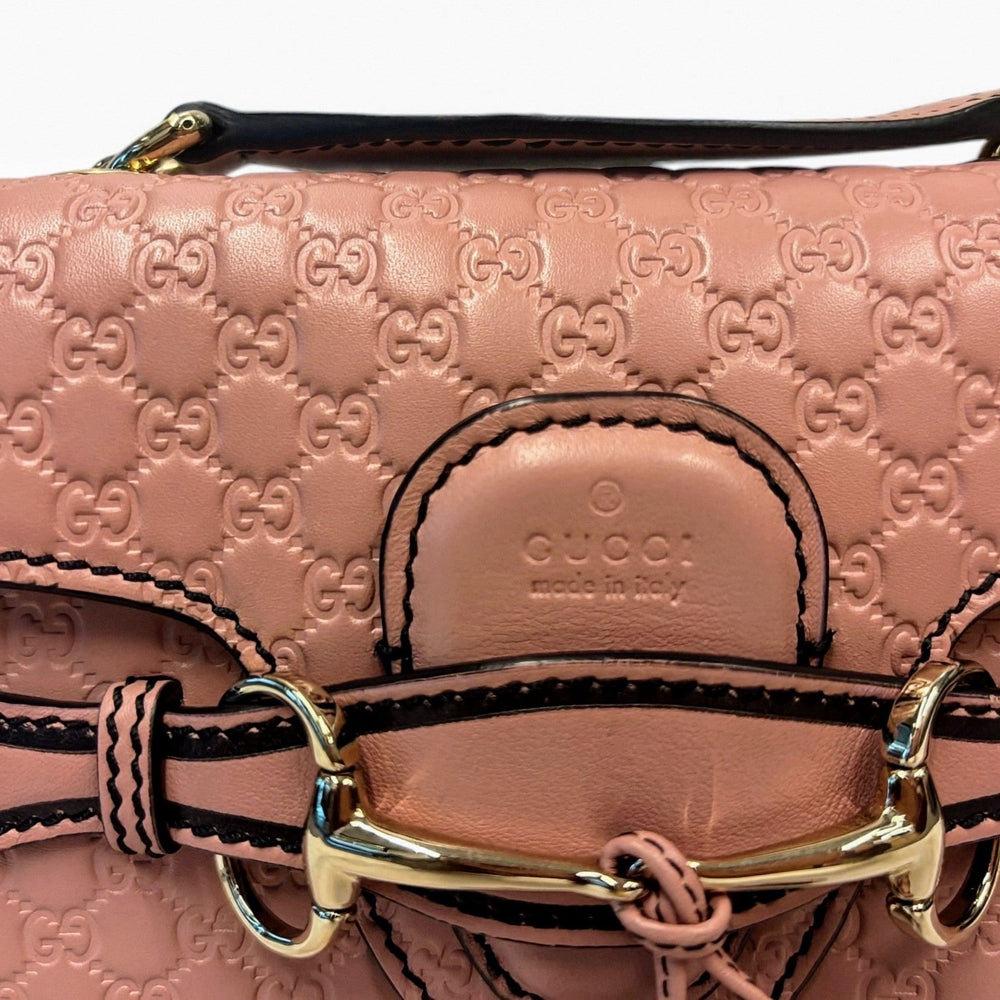 Bolso bandolera Guccissima "Emily", rosa suave