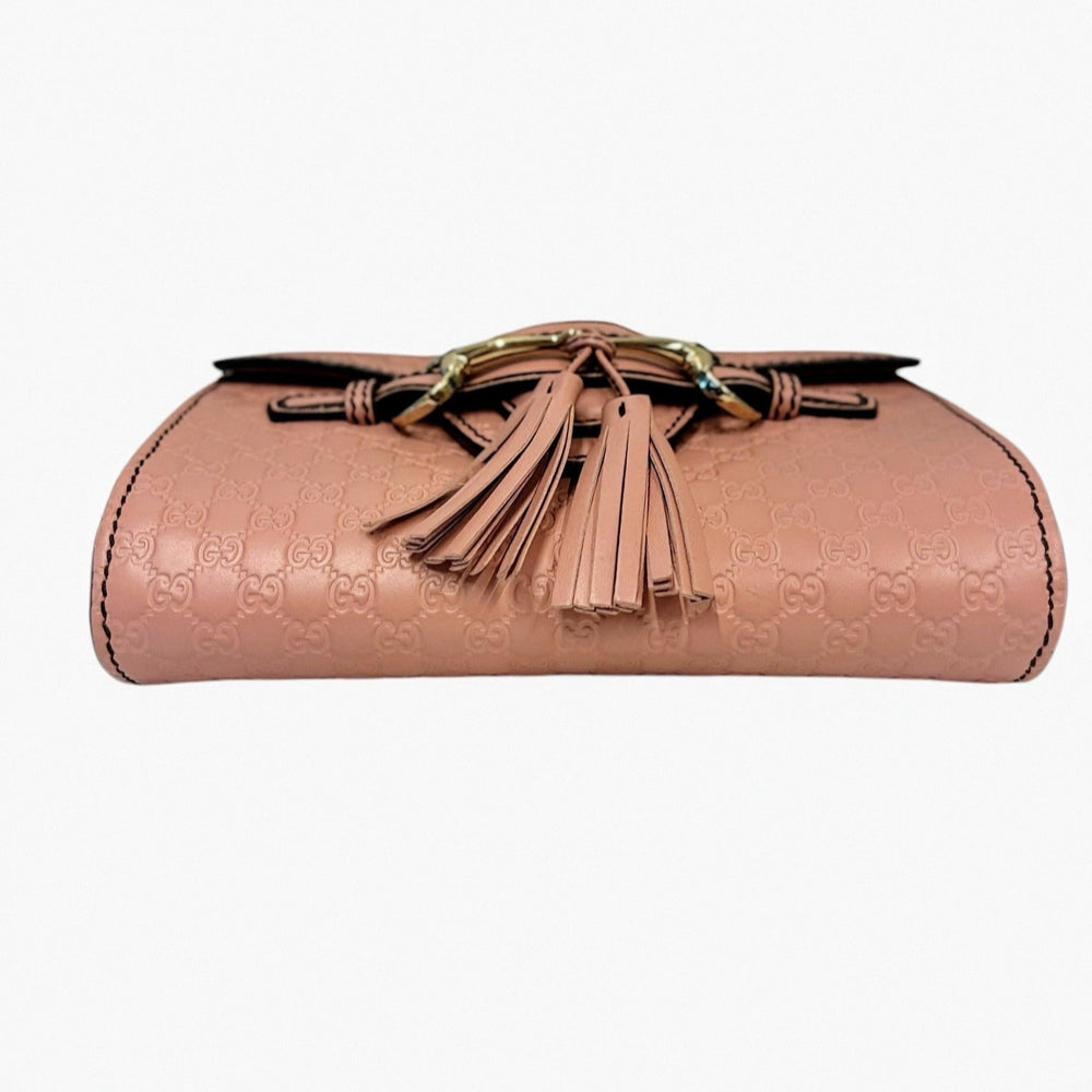 Bolso bandolera Guccissima "Emily", rosa suave