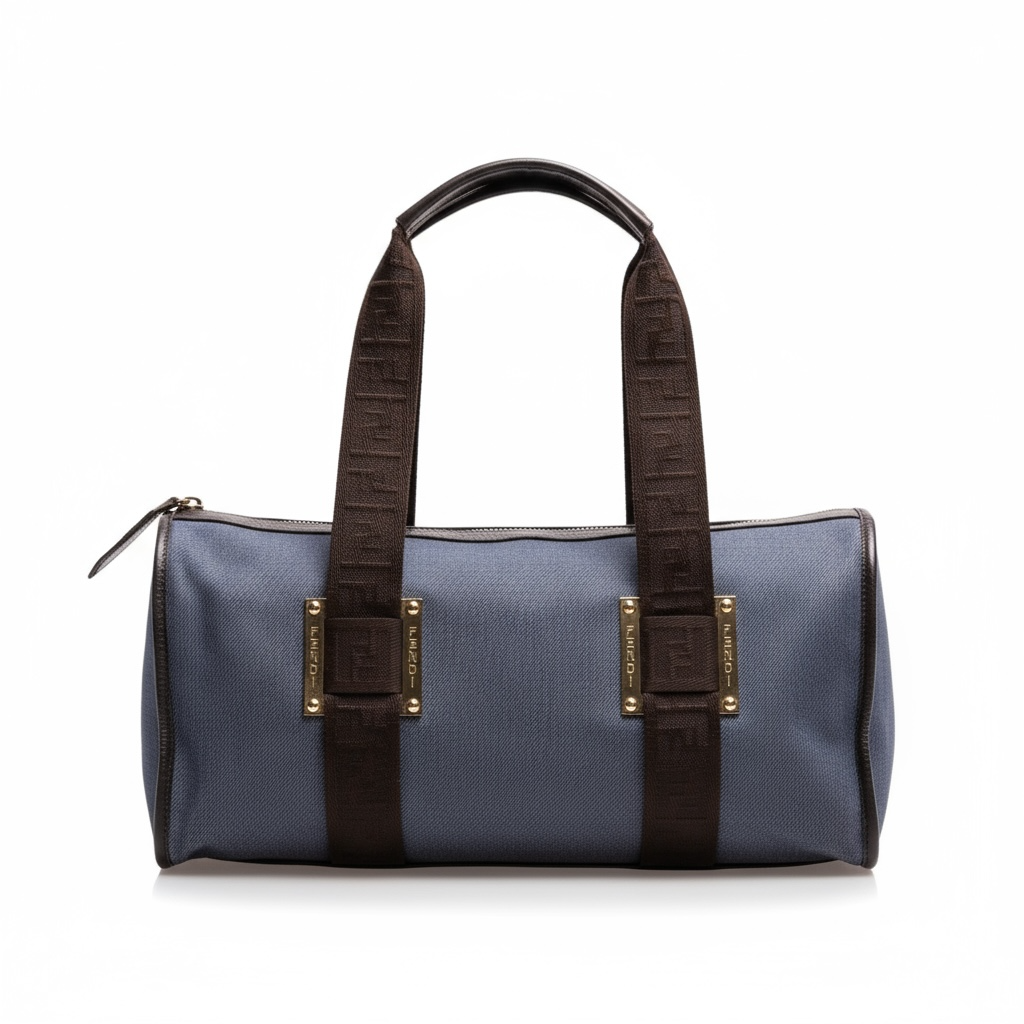 Authentic, Pre-owned Fendi Denim Zip-top Tote Bag