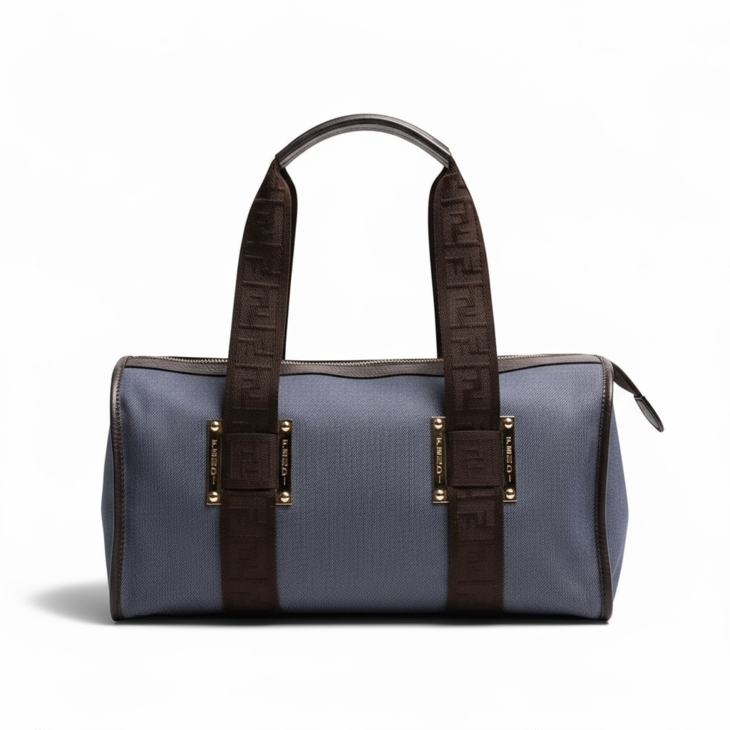 Authentic, Pre-owned Fendi Denim Zip-top Tote Bag