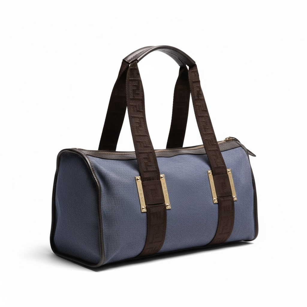 Authentic, Pre-owned Fendi Denim Zip-top Tote Bag