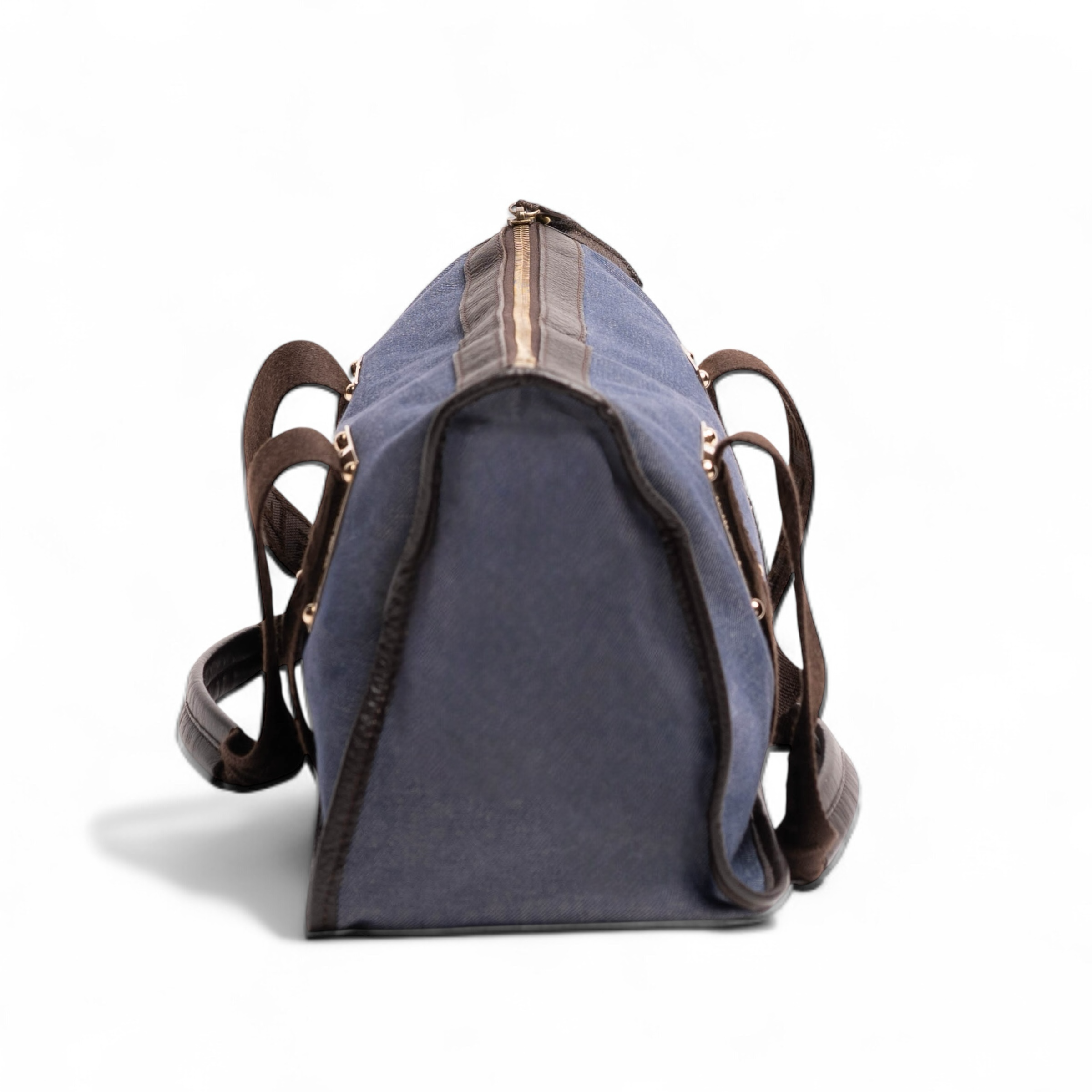 Authentic, Pre-owned Fendi Denim Zip-top Tote Bag