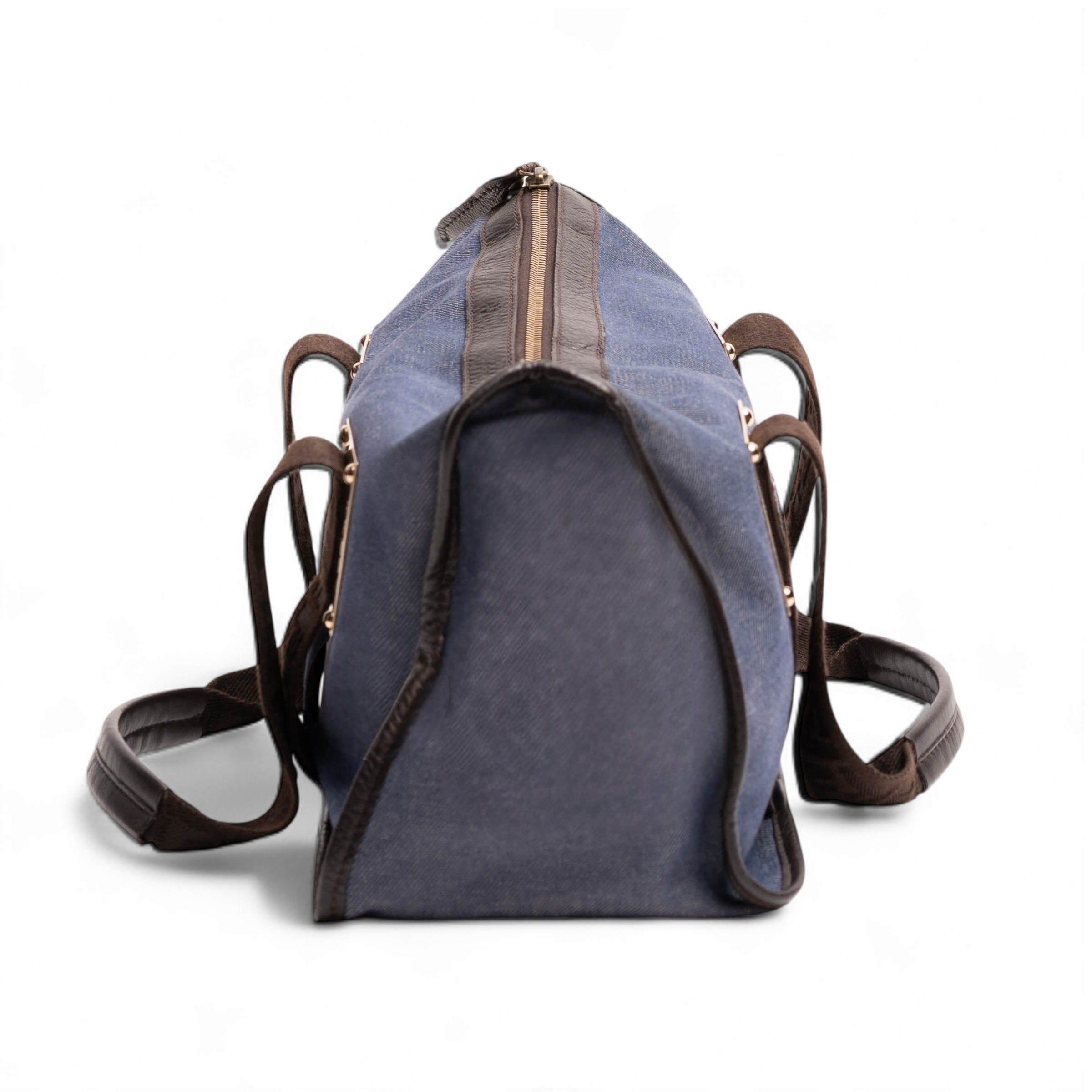 Authentic, Pre-owned Fendi Denim Zip-top Tote Bag