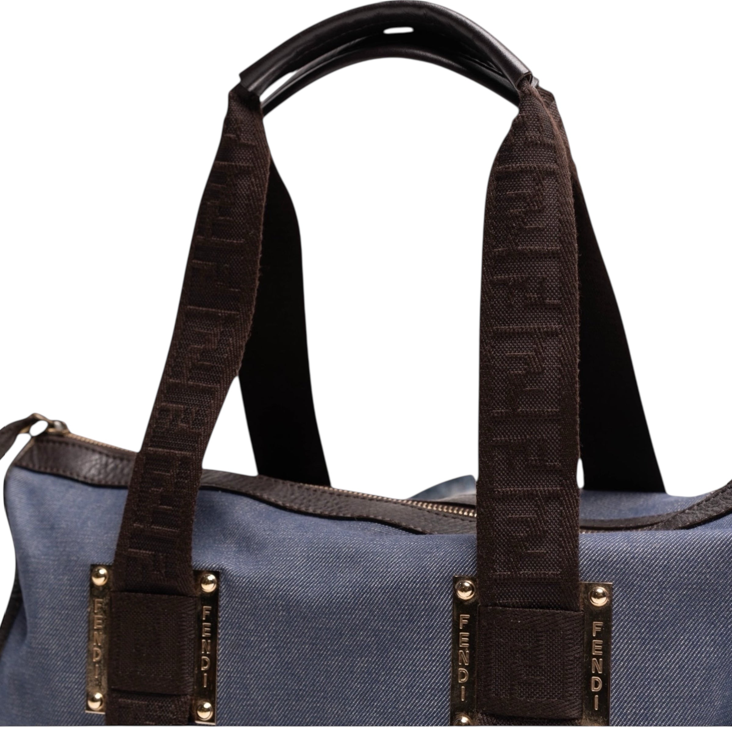 Authentic, Pre-owned Fendi Denim Zip-top Tote Bag