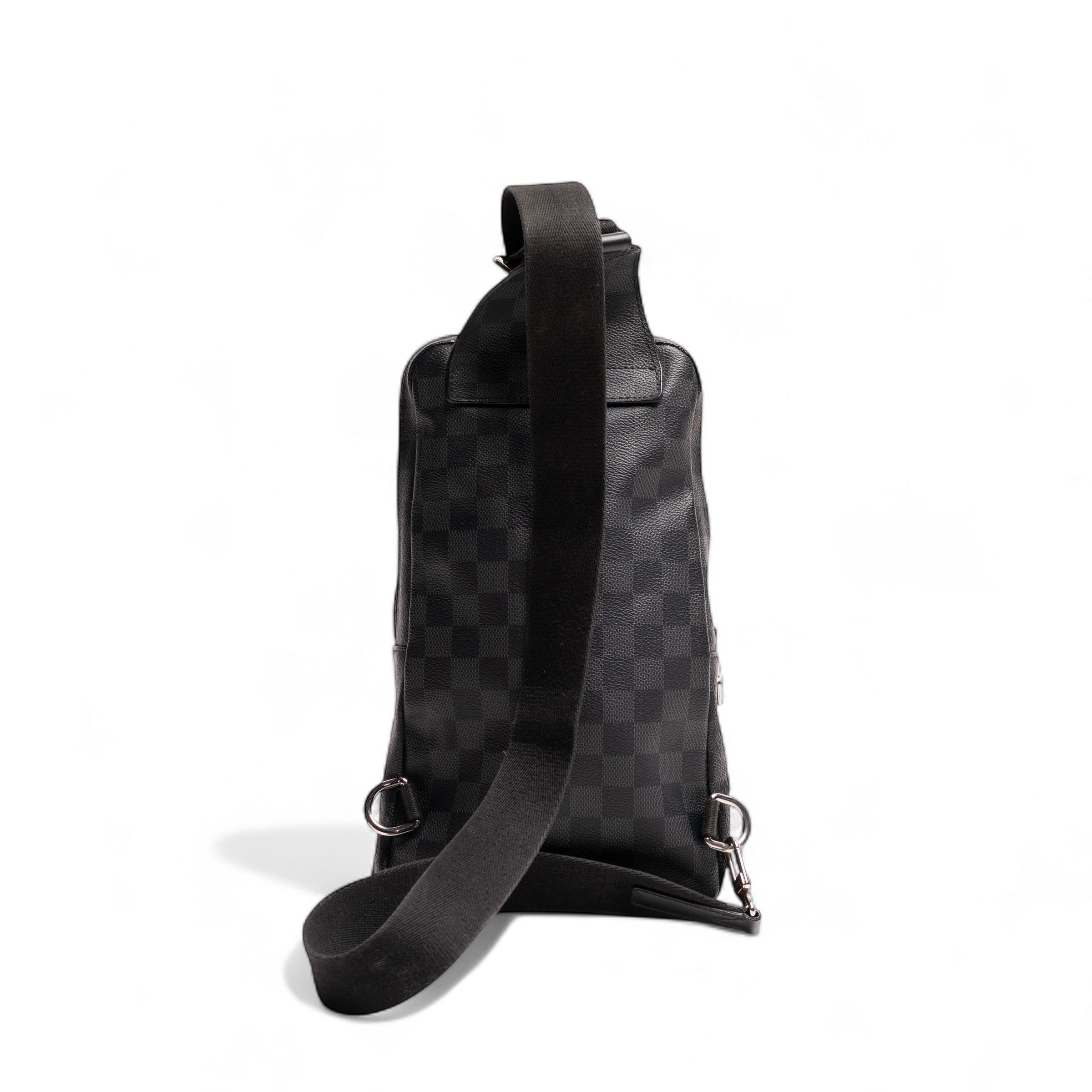 Authentic, Pre-owned Damier Avenue Sling Bag, Graphite