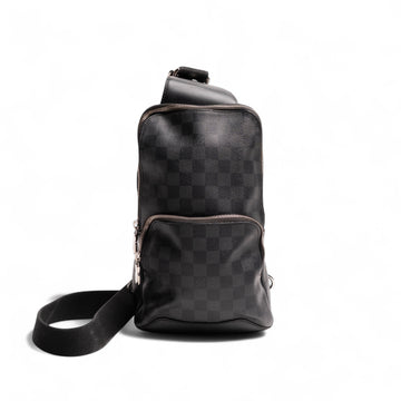 Authentic, Pre-owned Damier Avenue Sling Bag, Graphite