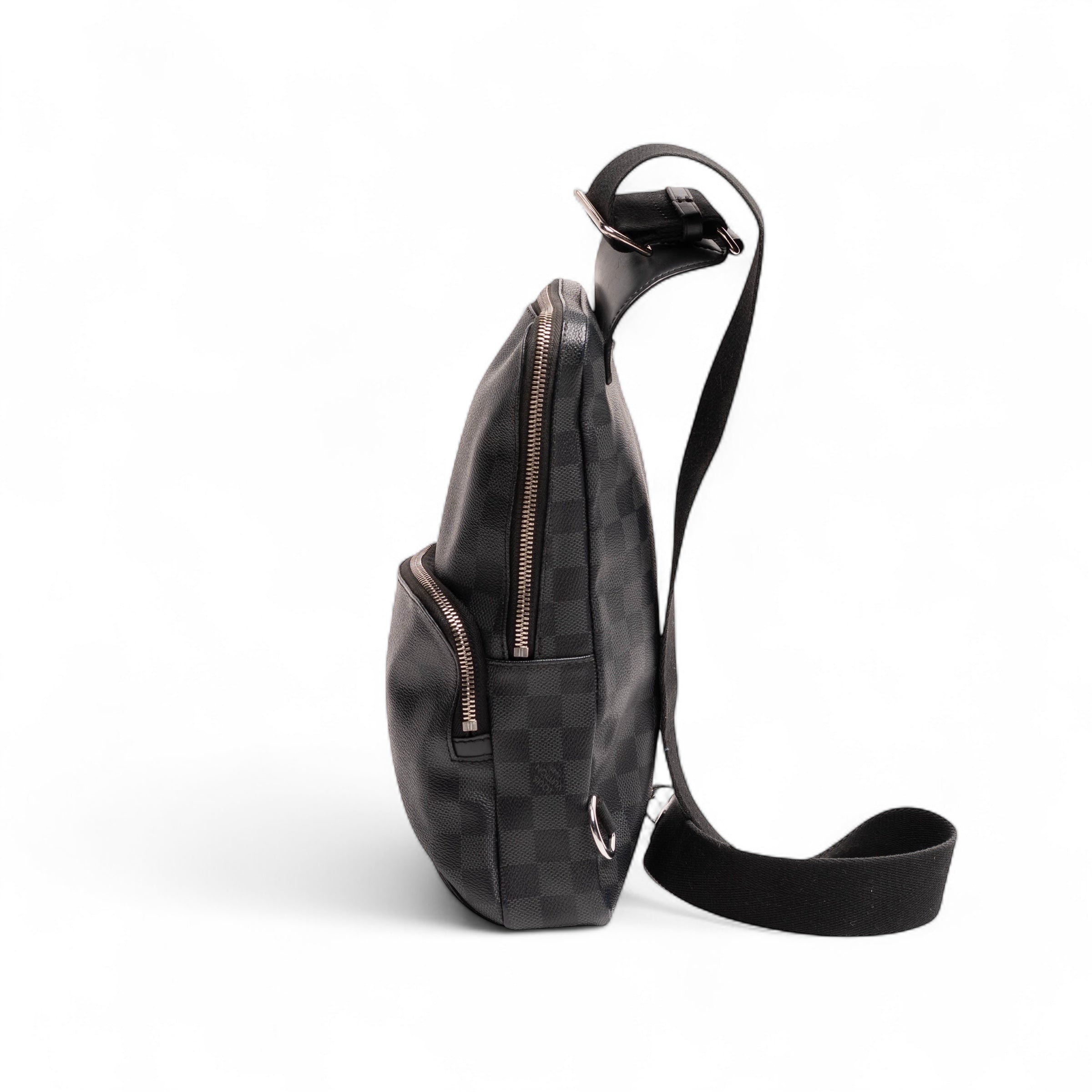 Authentic, Pre-owned Damier Avenue Sling Bag, Graphite