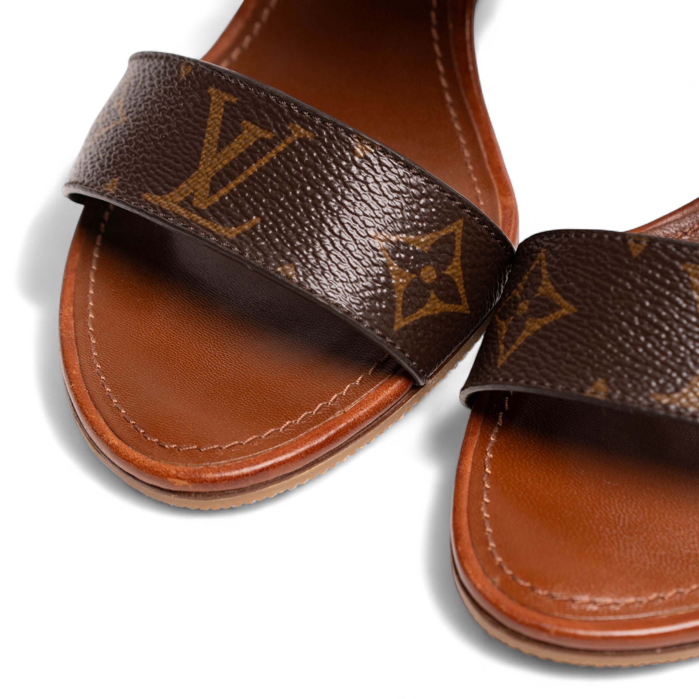 Authentic, Pre-owned Louis Vuitton Horizon Sandals in Cognac, EU 39