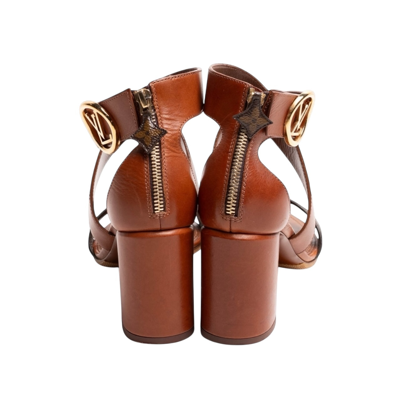 Authentic, Pre-owned Louis Vuitton Horizon Sandals in Cognac, EU 39