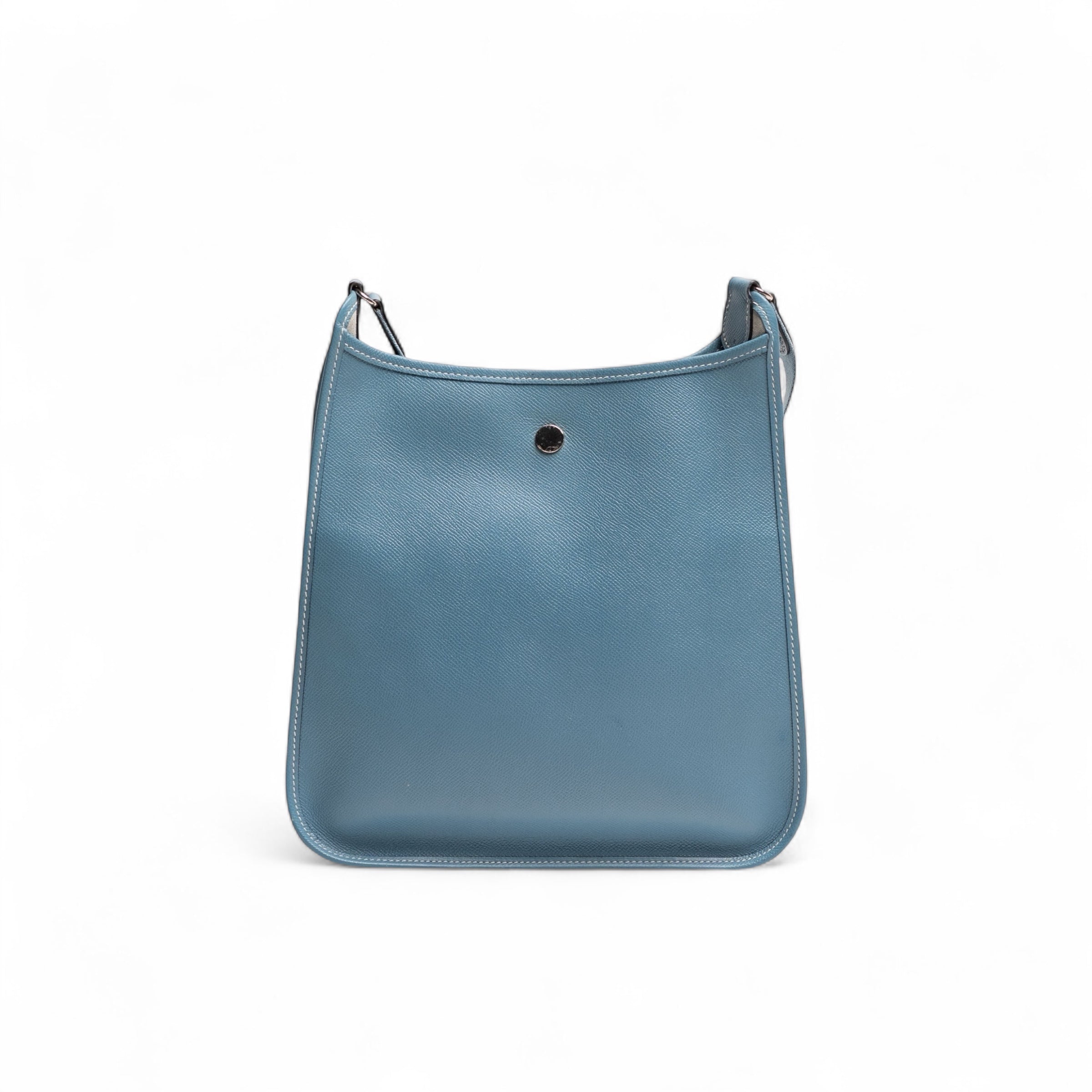 Authentic, Pre-owned Hermes  Vintage "Blue Jean" Vespa Bag in Epson Leather