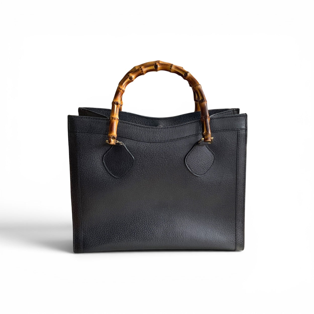 Diana Bamboo Handle Tote Bag, Navy