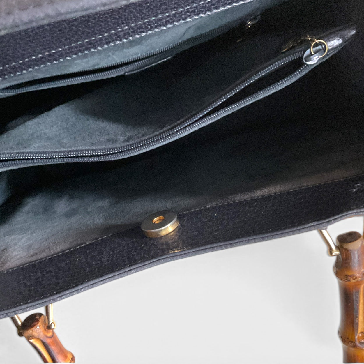 Diana Bamboo Handle Tote Bag, Navy