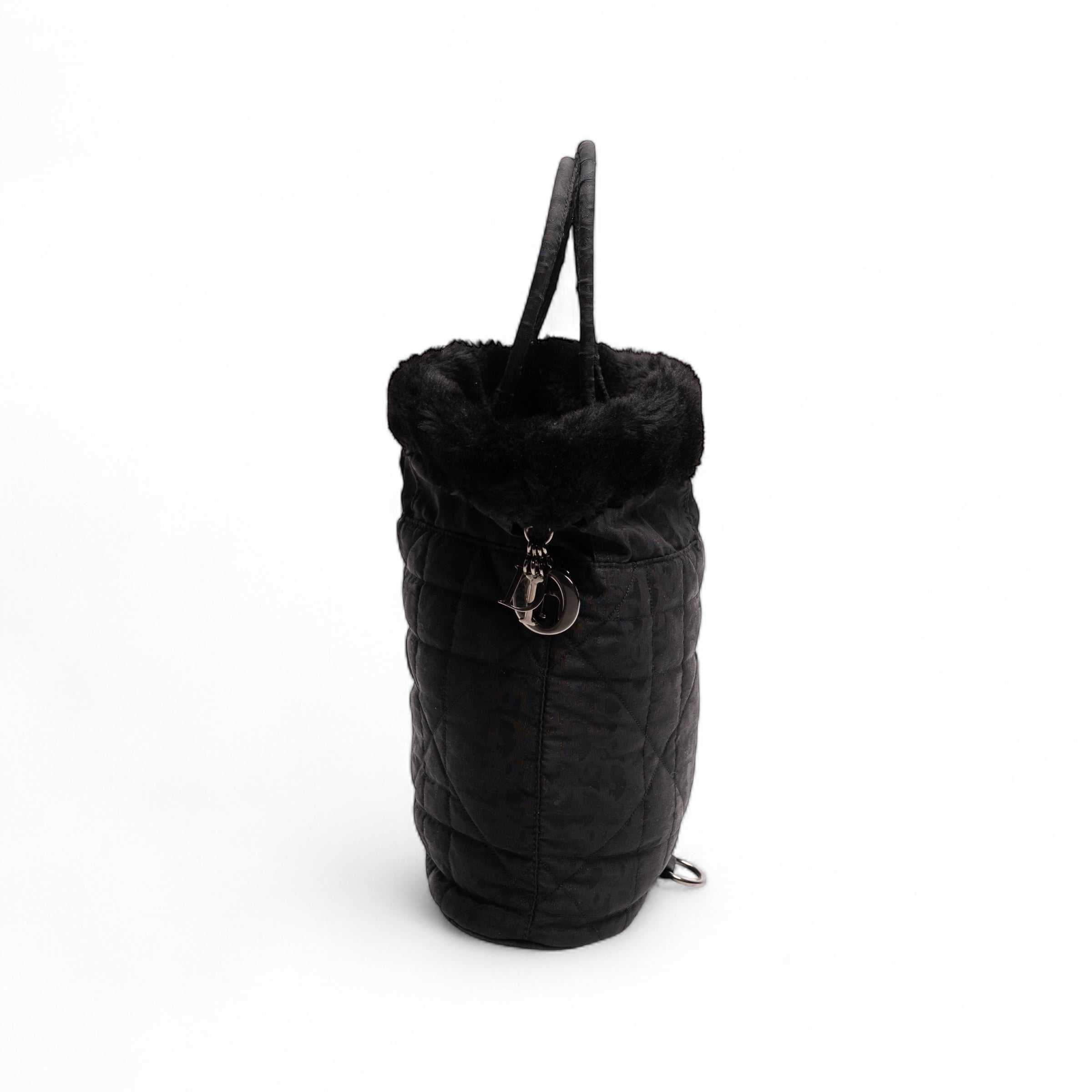 Authentic, Pre-owned Christian Dior Fur-Trimmed Bag