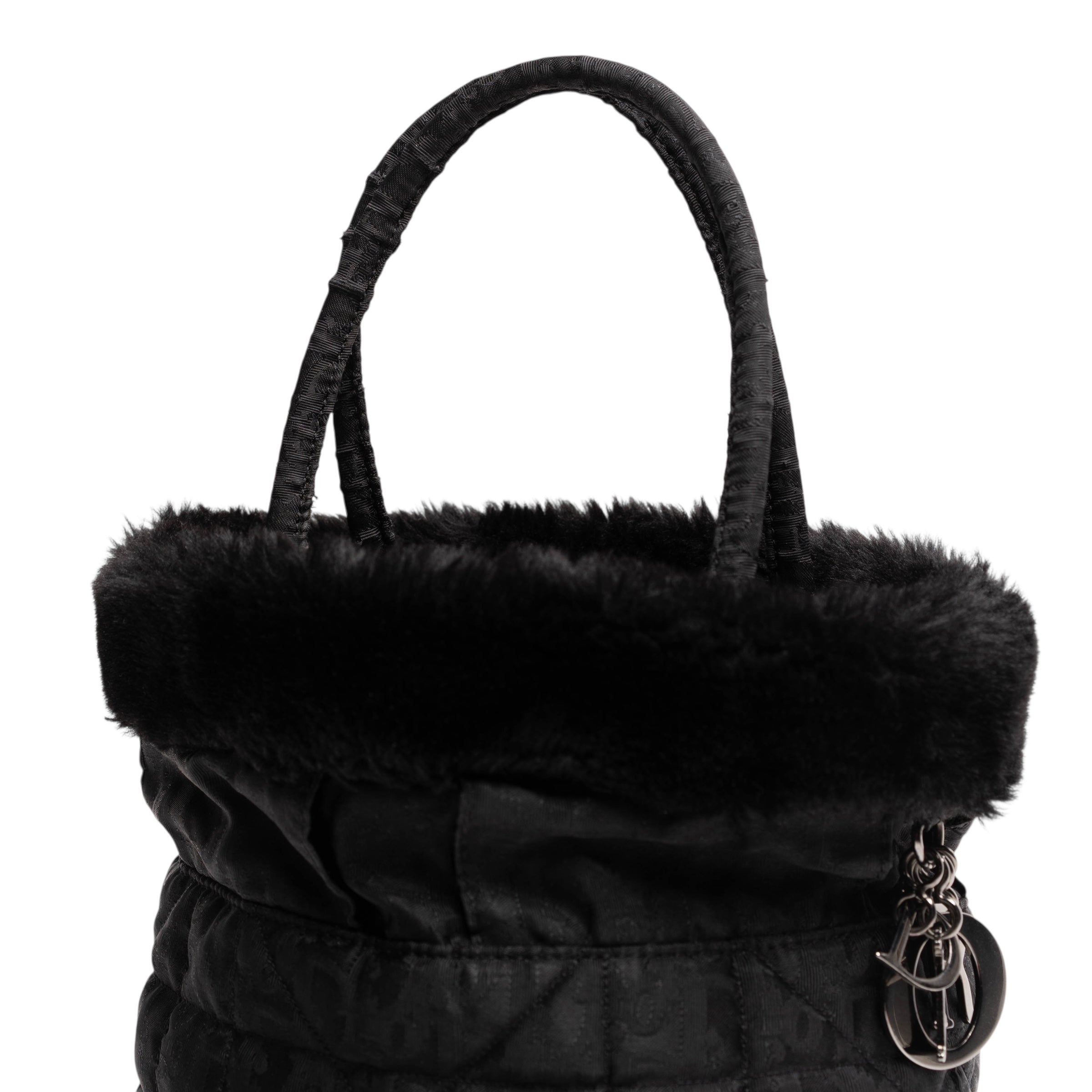 Authentic, Pre-owned Christian Dior Fur-Trimmed Bag