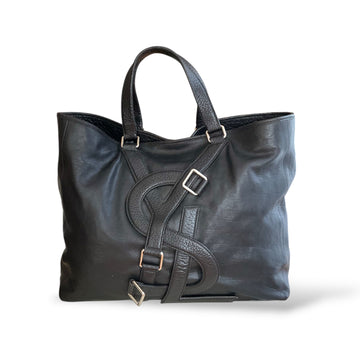 Yves Saint Laurent (YSL) Vavin Buckle Tote, Black