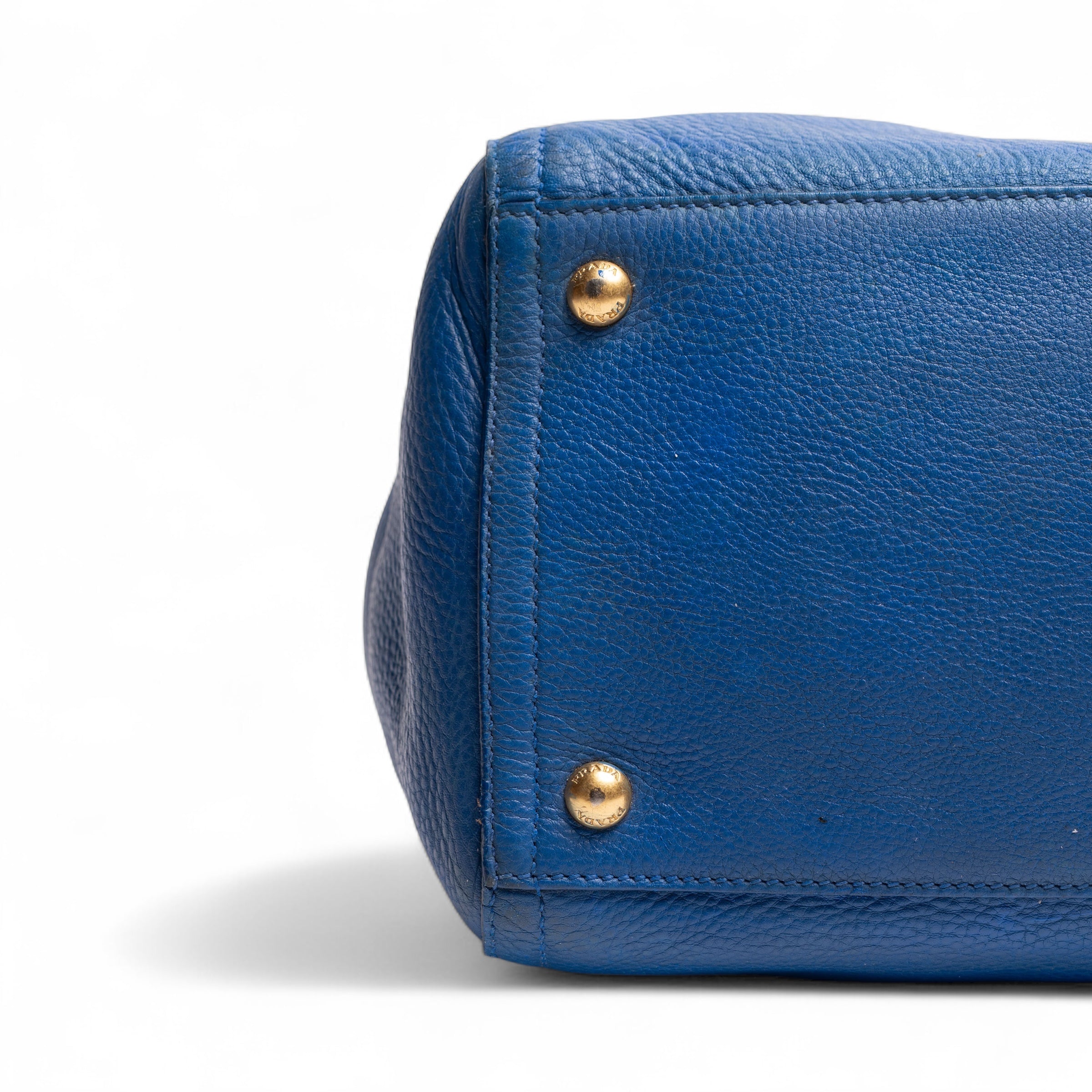 Prada Vitello Daino Cobalto Bolsa de tela