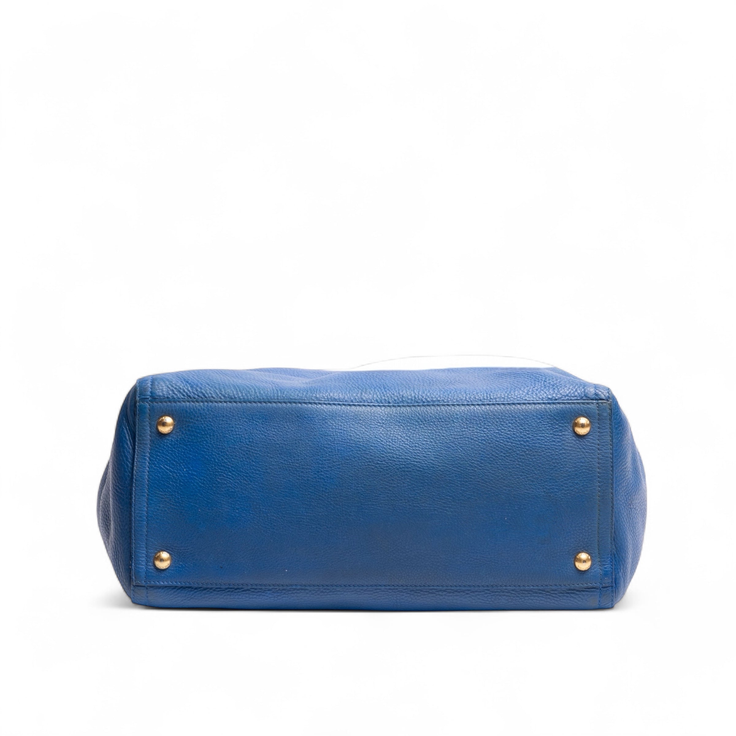 Prada Vitello Daino Cobalto Bolsa de tela