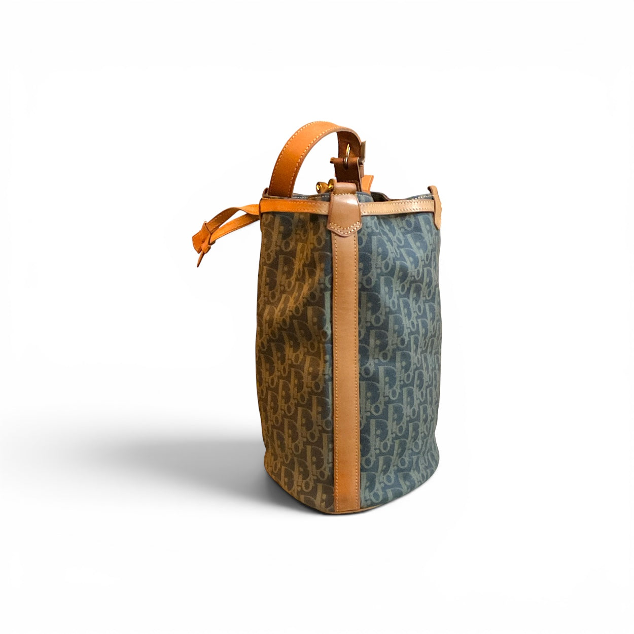 Christian Dior Trotter Bucket Bag, Blue/ Khaki