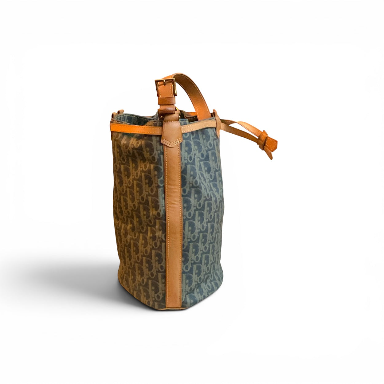 Christian Dior Trotter Bucket Bag, Blue/ Khaki
