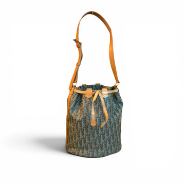 Christian Dior Trotter Bucket Bag, Blue/ Khaki