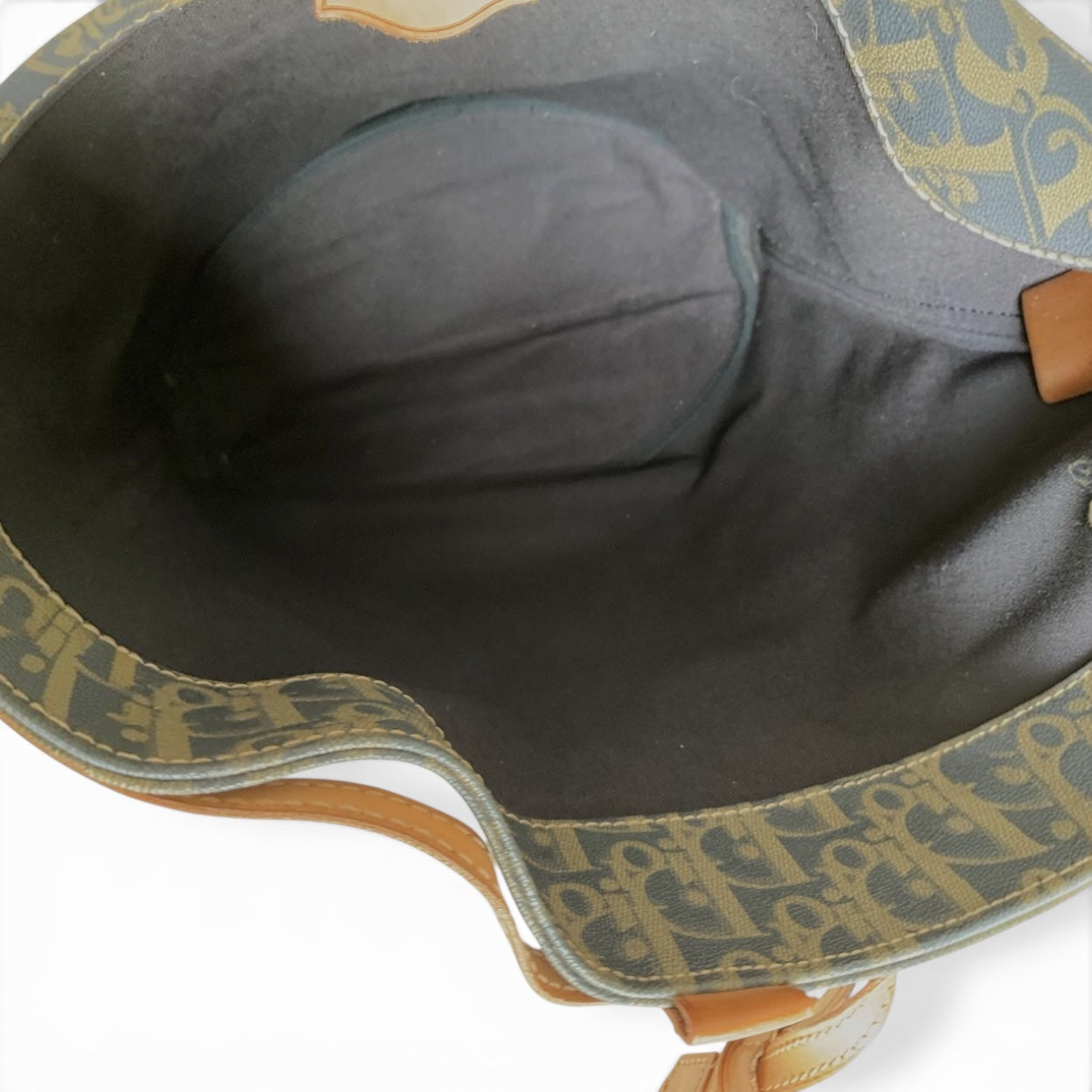 Christian Dior Trotter Bucket Bag, Blue/ Khaki