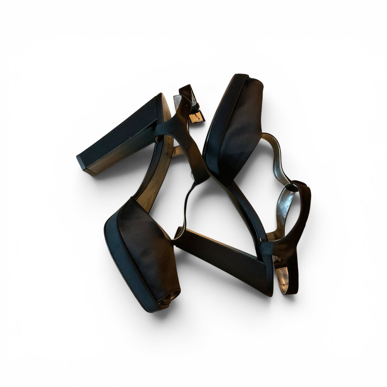Prada Vintage Satin T-strap Sandals, 40