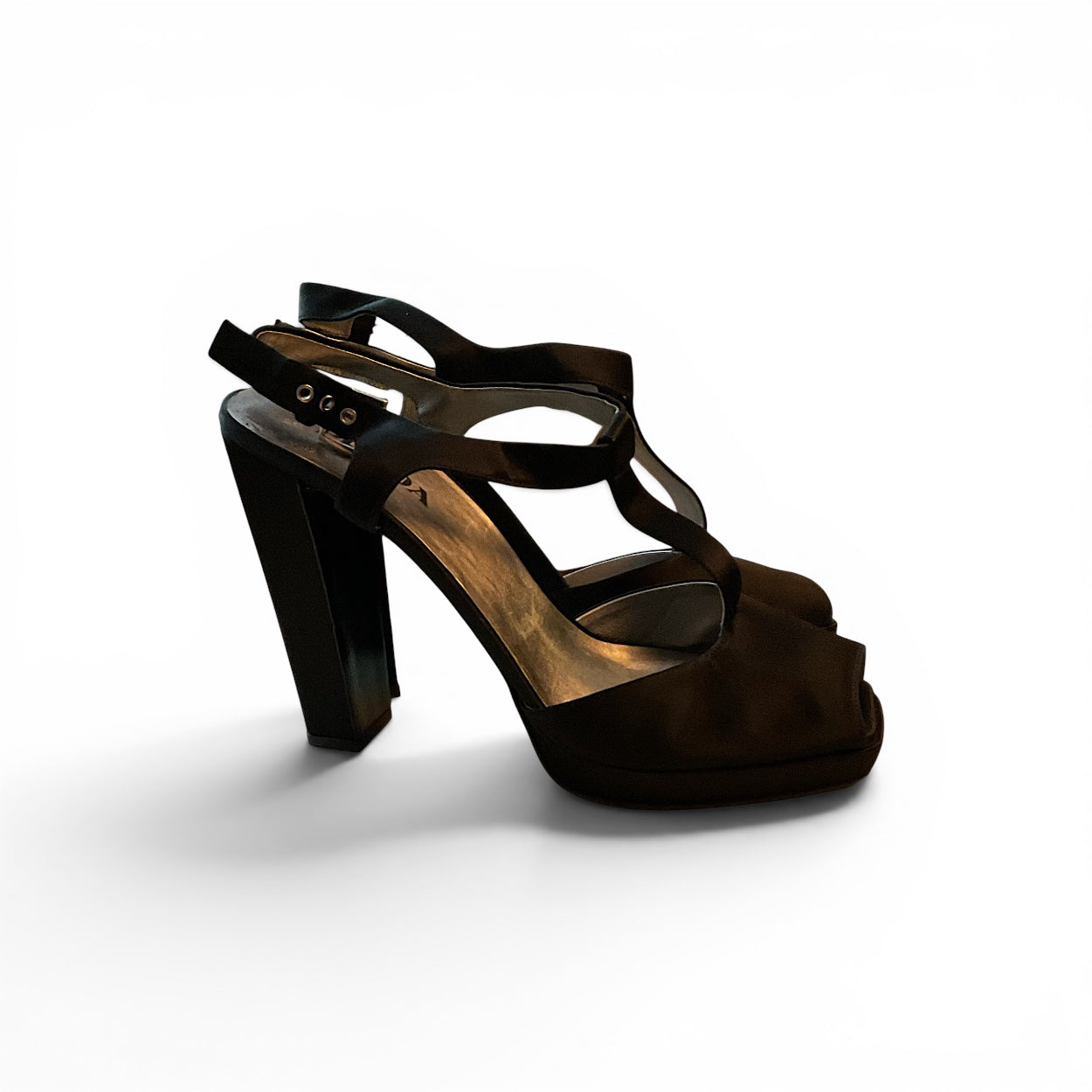 Prada Vintage Satin T-strap Sandals, 40