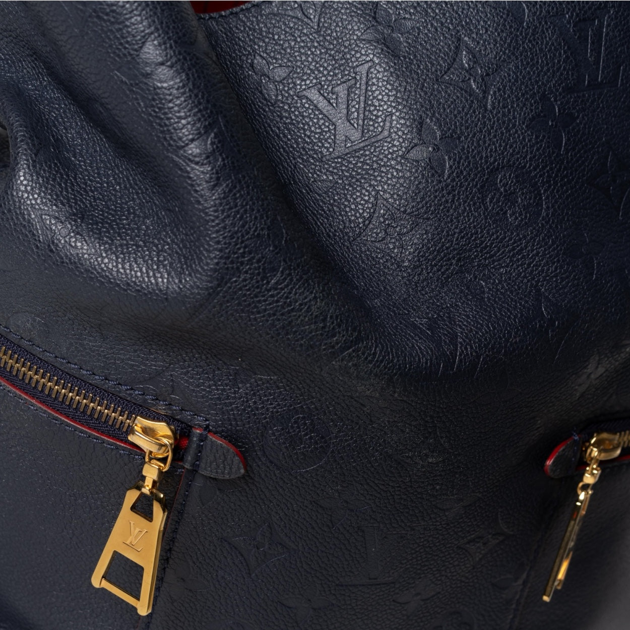 Authentic, Pre-owned Louis Vuitton Melie Monogram Empreinte Bag, Navy