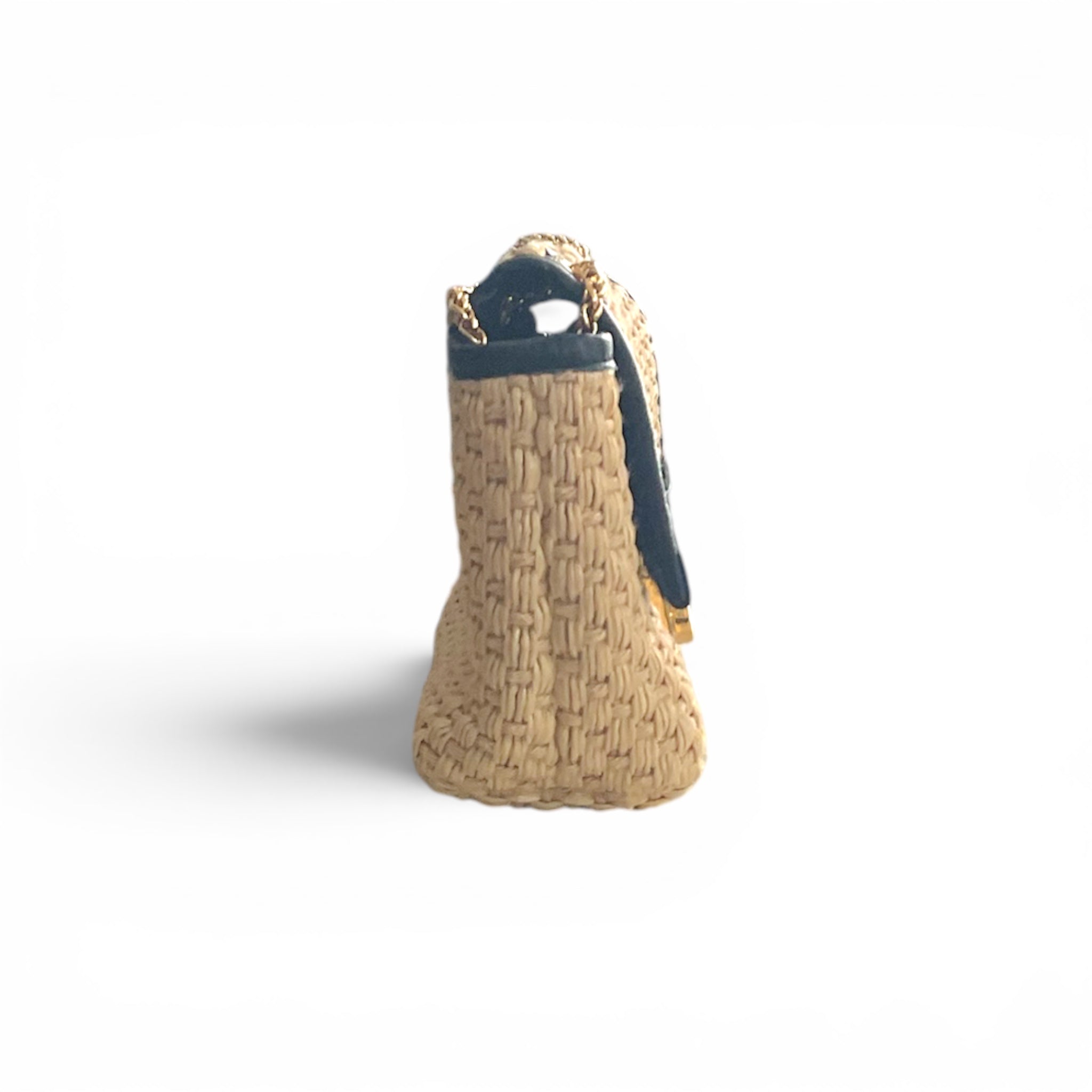 Furla Metropolis Nuvola Rattan & Leather Mini Mini Crossbody Bag