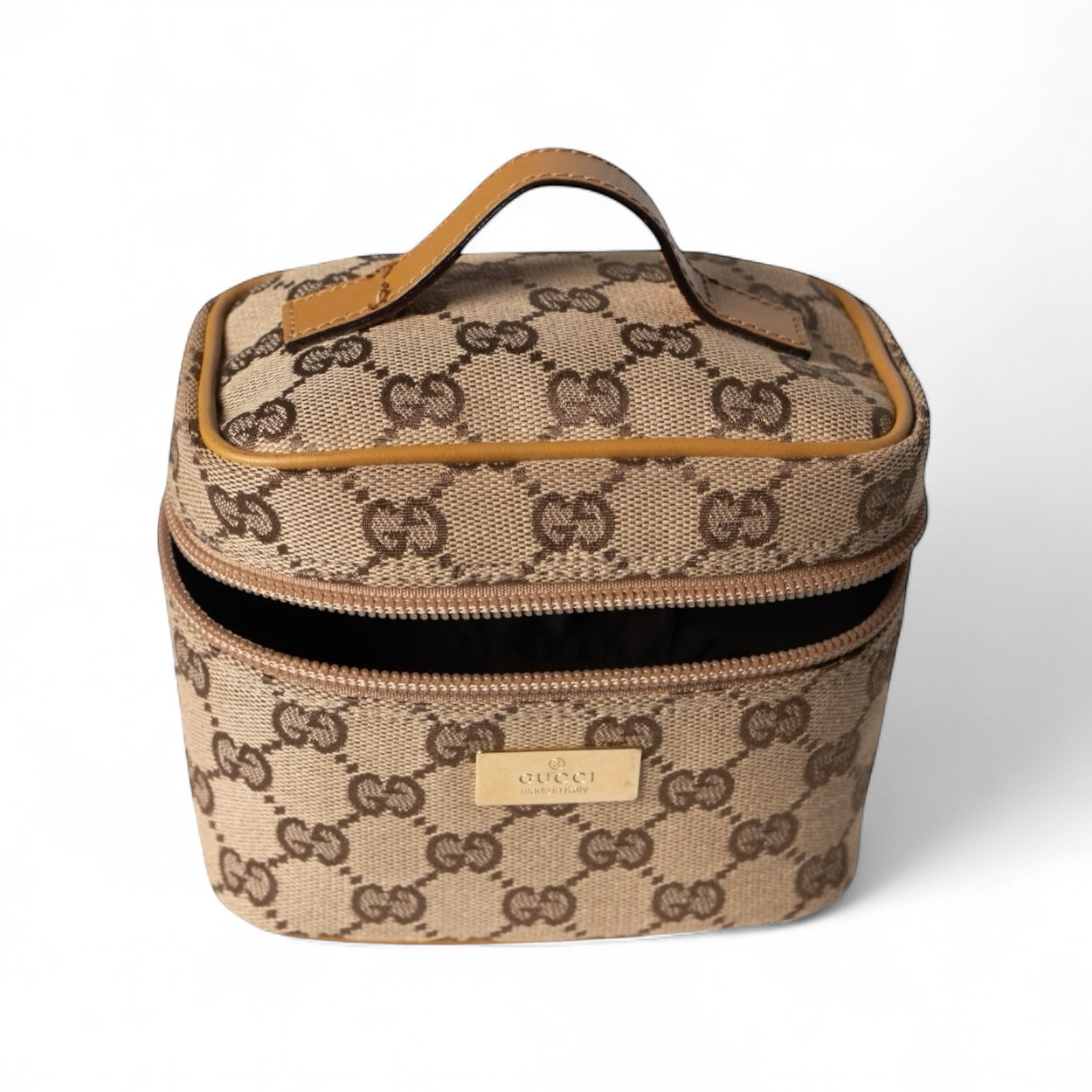 Authentic, Pre-owned Gucci Mini Vanity Case, Beige