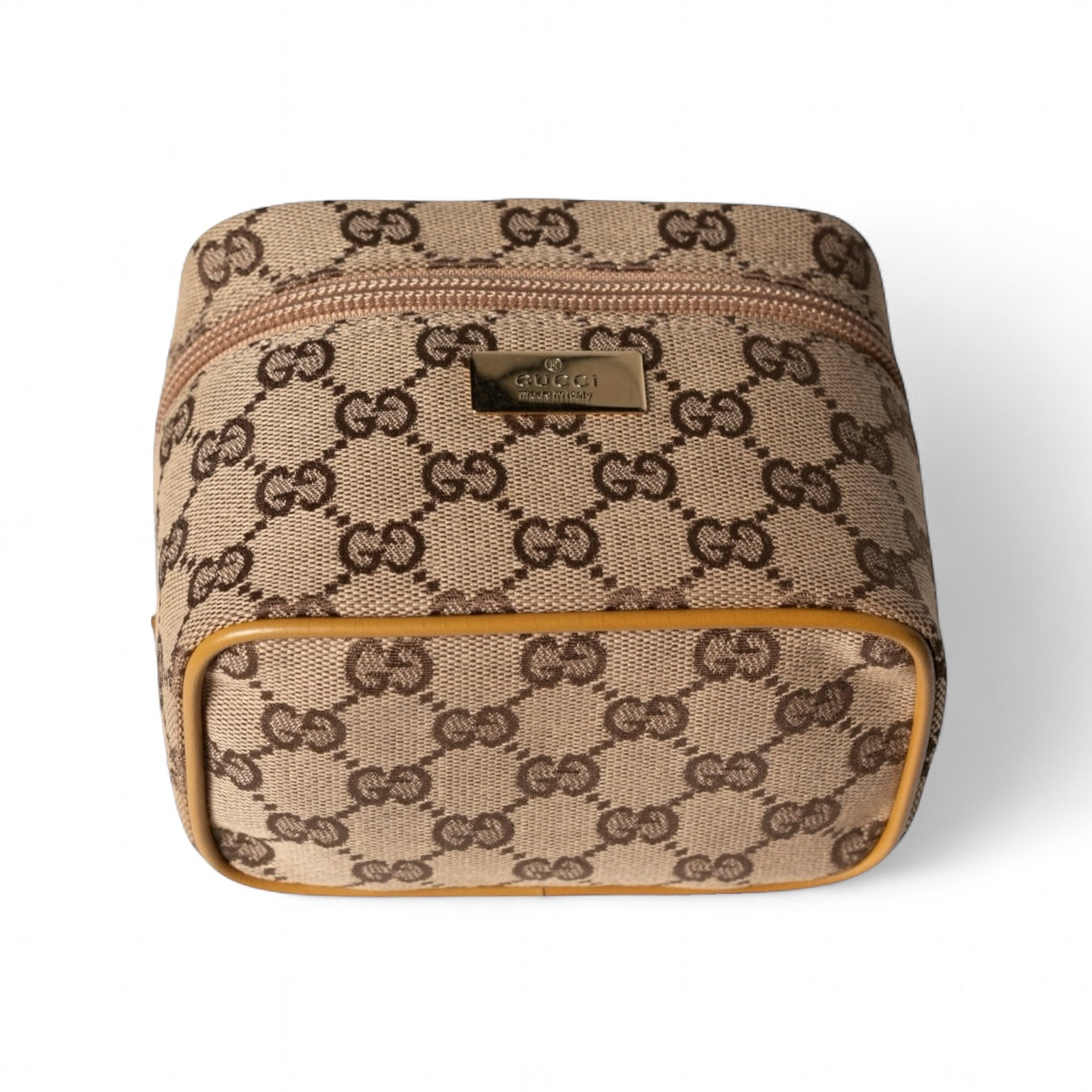 Authentic, Pre-owned Gucci Mini Vanity Case, Beige