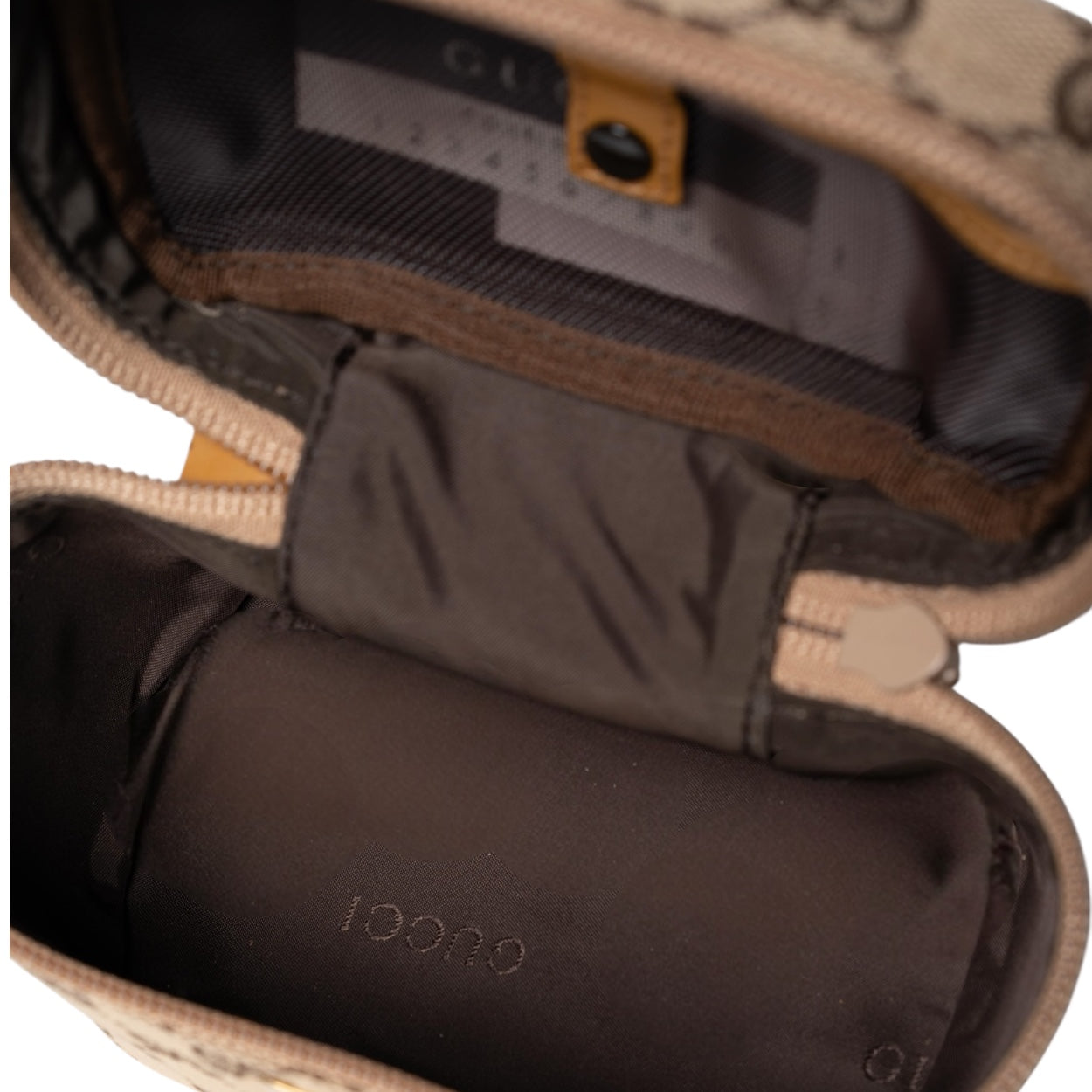 Authentic, Pre-owned Gucci Mini Vanity Case, Beige