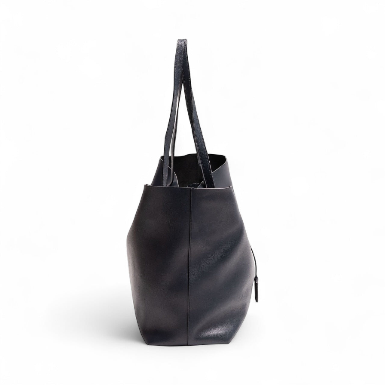 Authentic, Pre-owned Yves Saint Laurent Large East/ West Shopping Tote, Navy