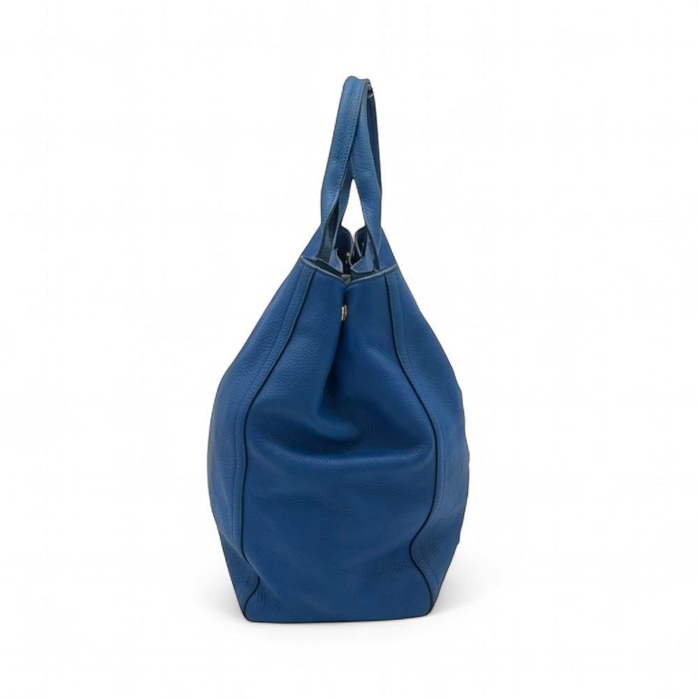 Prada Vitello Daino Cobalto Bolsa de tela
