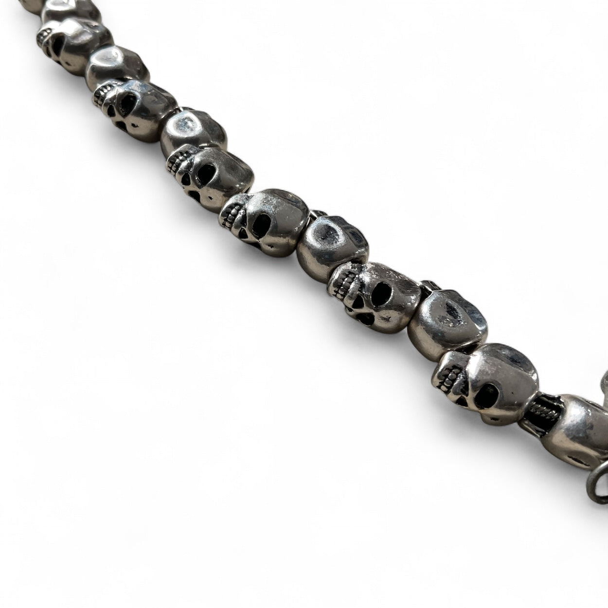 Authentic, Pre-owned Alexander McQueen Studded, Rhinestone,Skull Motif Leather Clutch Bag