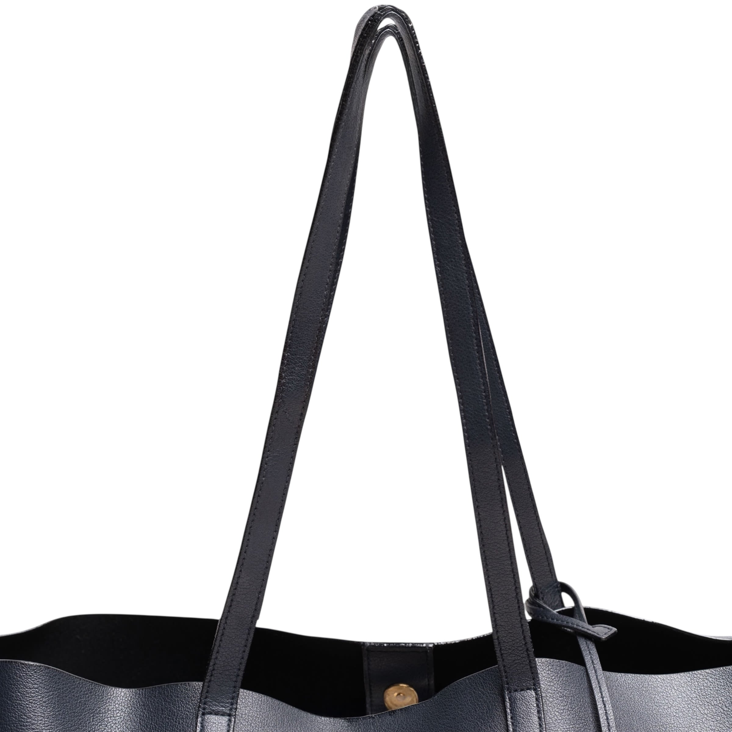 Authentic, Pre-owned Yves Saint Laurent Large East/ West Shopping Tote, Navy