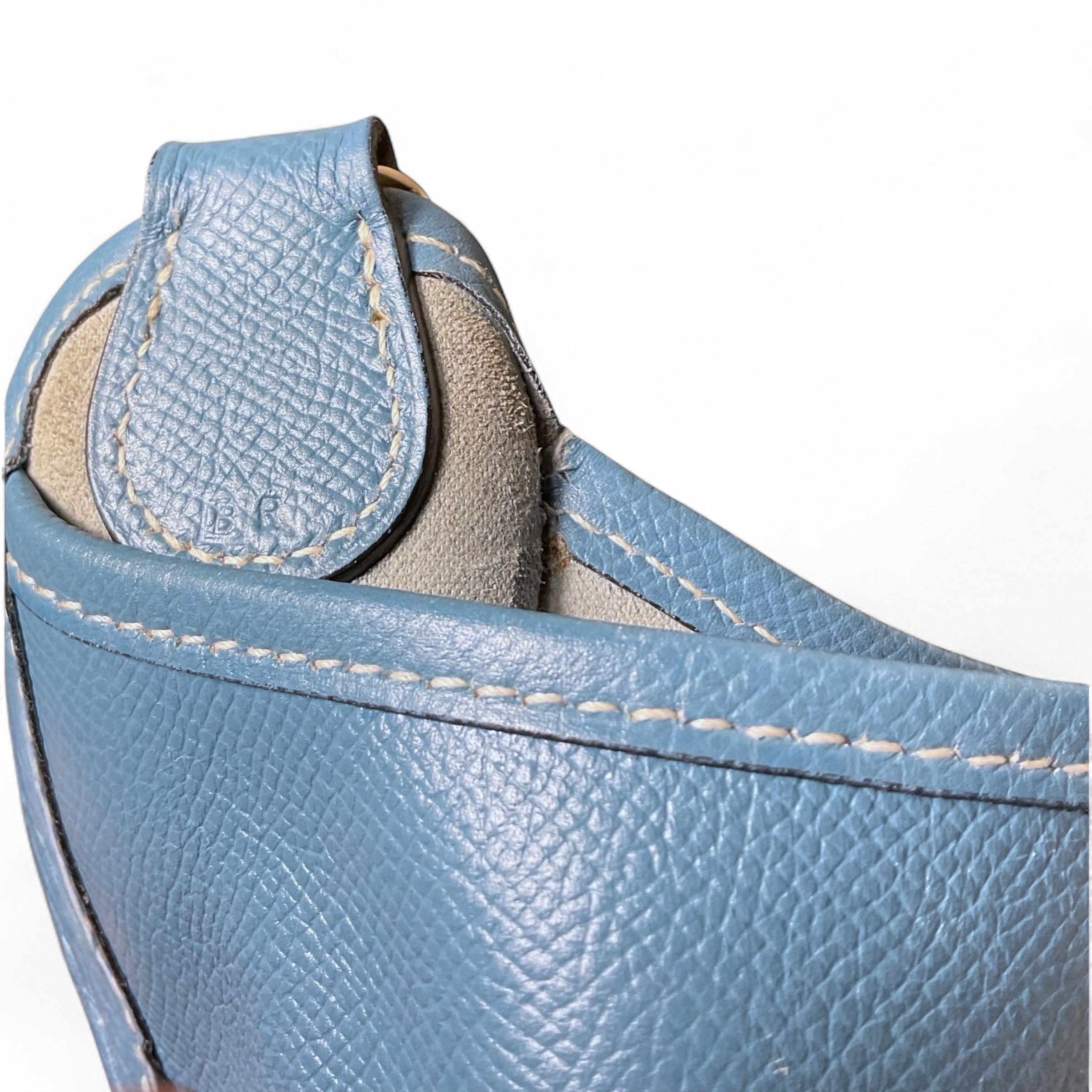 Authentic, Pre-owned Hermes  Vintage "Blue Jean" Vespa Bag in Epson Leather
